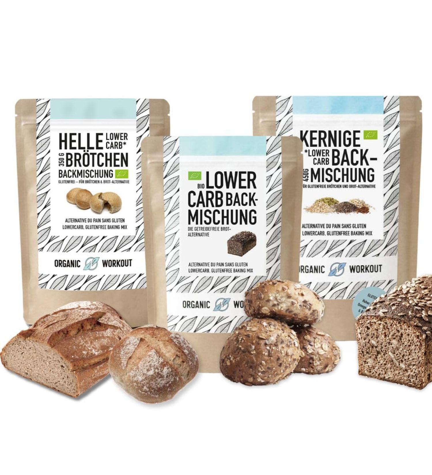 Lower Carb Helle Br tchen & Bread Mix Bundle | Vegan Gluten-Free Keto-Friendly Protein Bread Alternative - Bio & Lactose-Free - Buy Online on SooperMarket.com