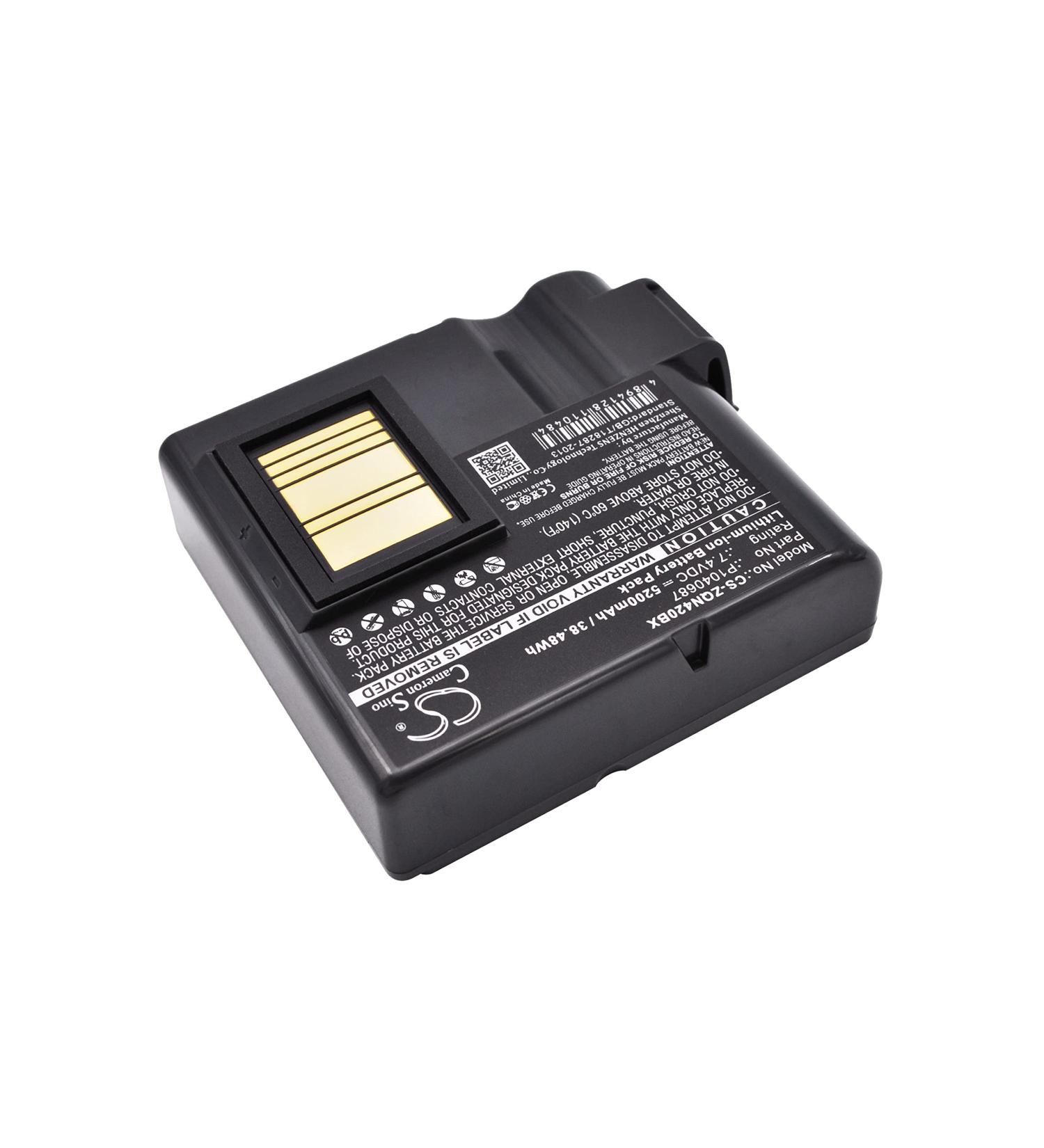 Replacement Battery for Zebra QLN420 ZQ630 - Compatible 5200mAh/7.4V | BTRY-MPP-68MA1-01 P1040687 P1050667-016 | Fast International Shipping - Buy Online on SooperMarket.com