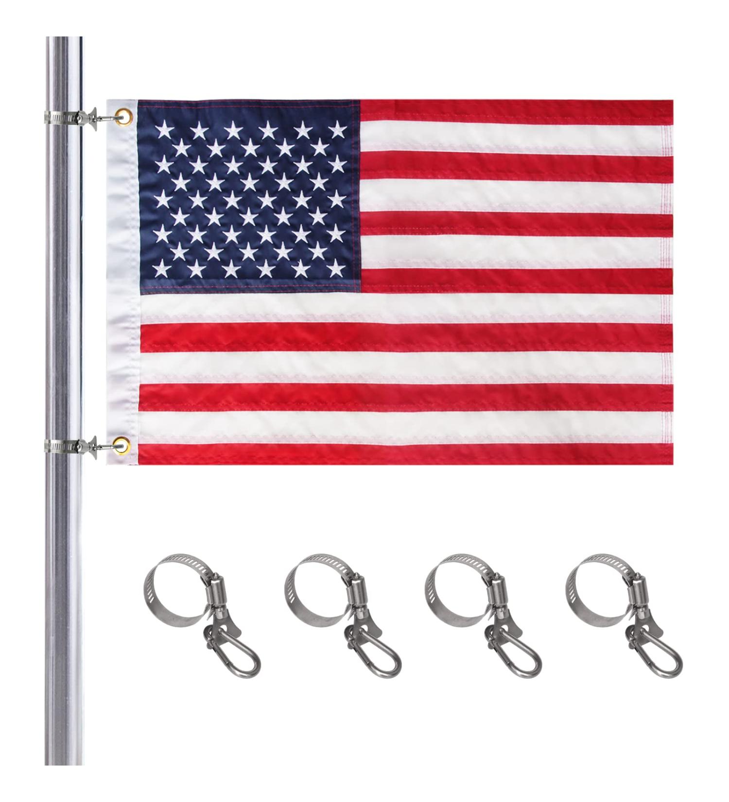 Yafeco U.S. 50 Star Sewn Boat Flag Set | Ensign Yacht Boat Ensign with Sewn Stripes | 12x18 inch - Buy Online on SooperMarket.com