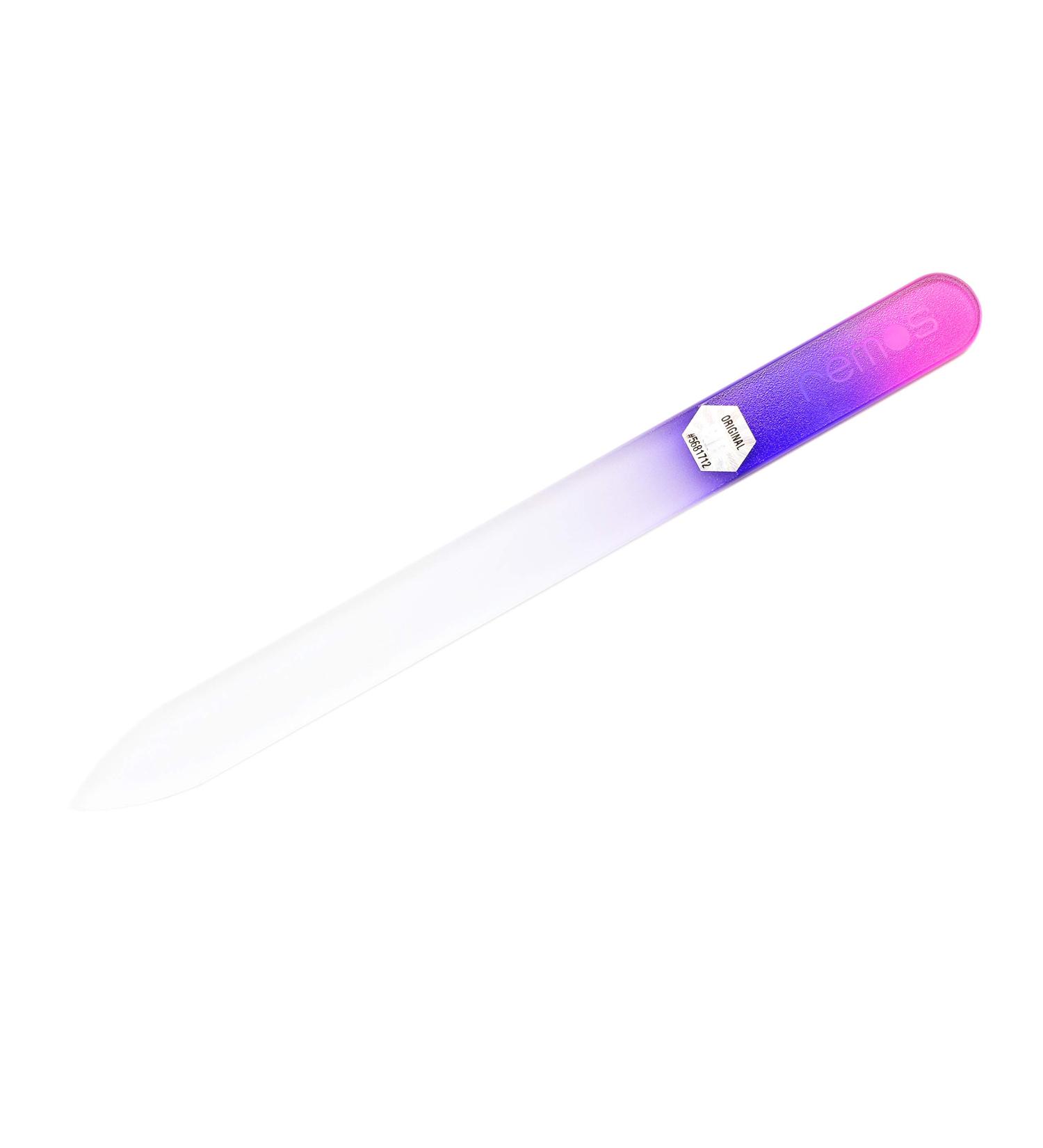 REMOS Tempered Glass Nail File - Double-Sided Red-Purple | Professional Nail Care - Buy Online on SooperMarket.com