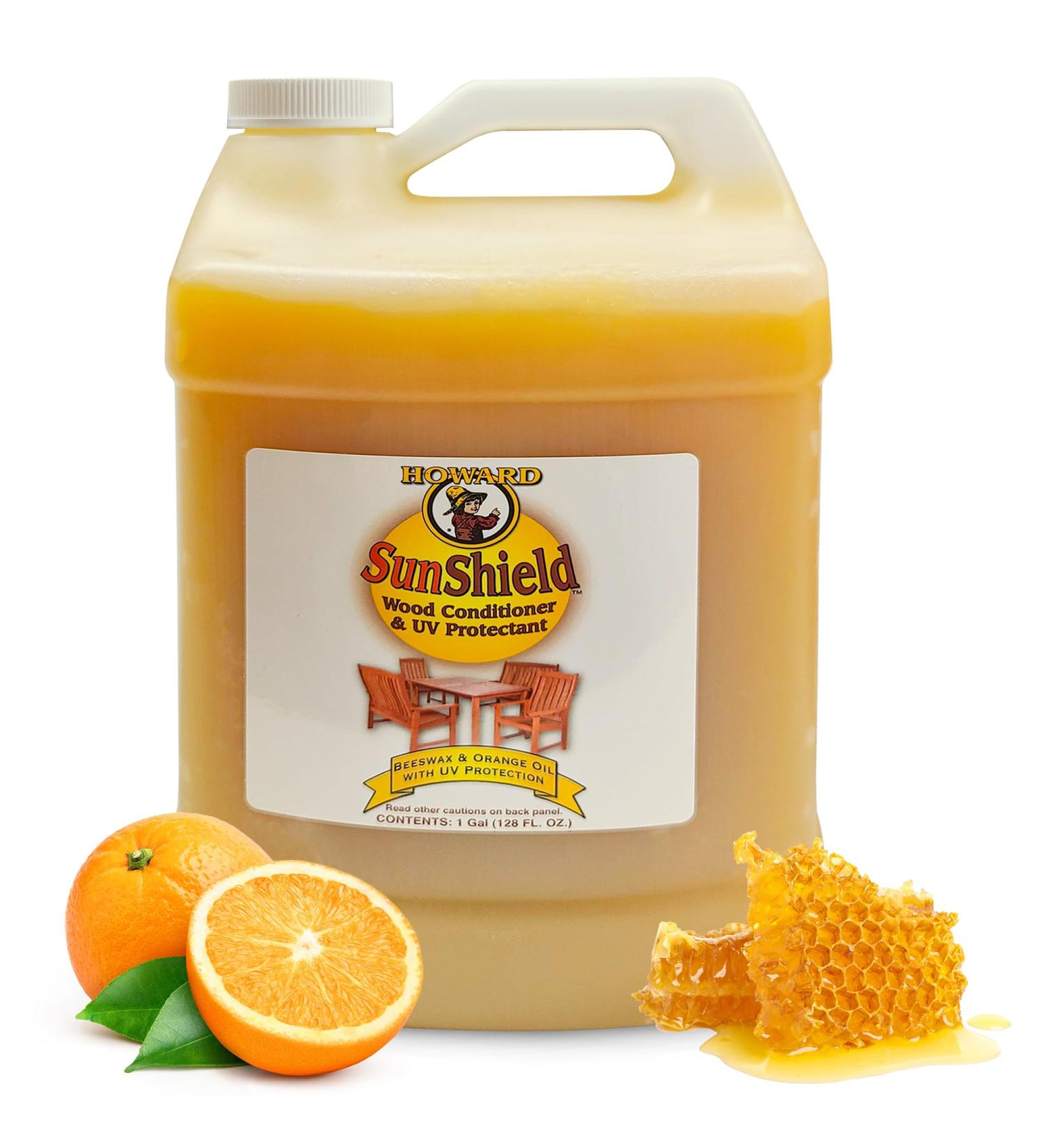 Howard Sun Shield Outdoor Wood Wax - UV Protection for Furniture | 128 oz Gallon - Buy Online on SooperMarket.com