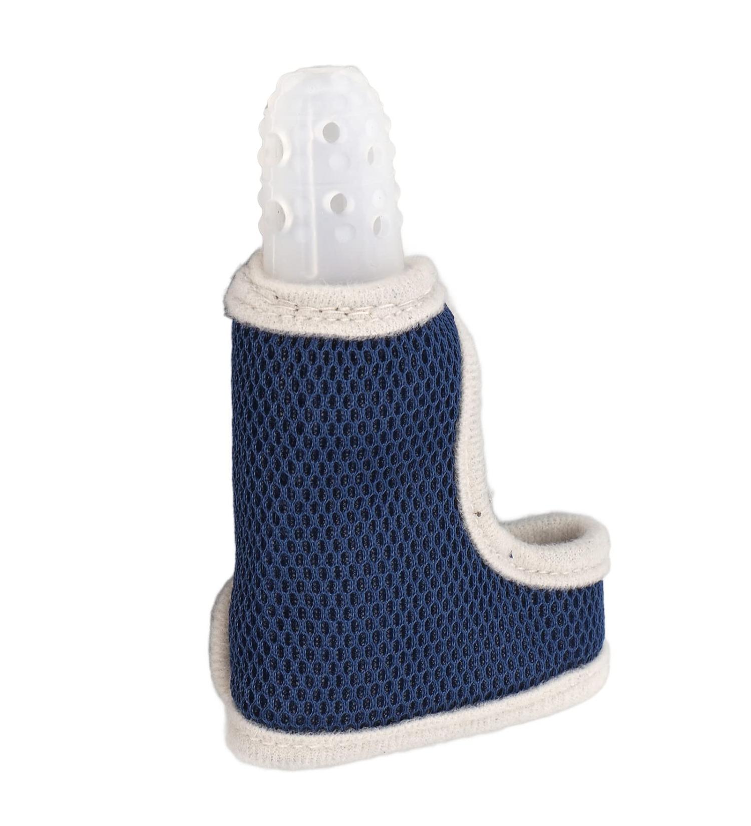 Silicone Teether Finger Guard for Toddler Baby - Stop Thumb Sucking - Wrist Band Type (Transparent) - Buy Online on SooperMarket.com