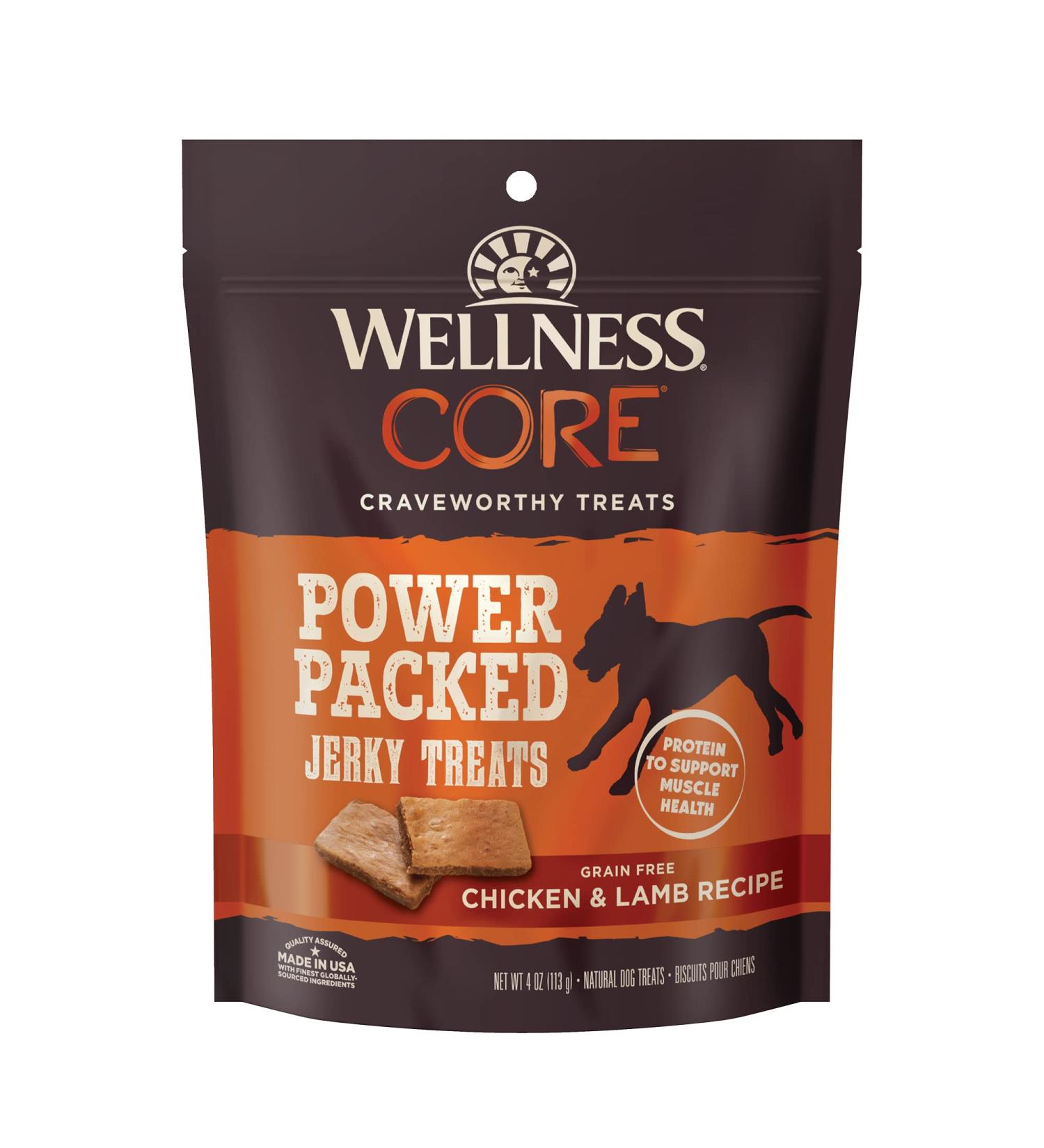 Wellness CORE Pure Rewards Chicken & Lamb Jerky Bites - Grain-Free Dog Treats, 4 oz - Buy Online on SooperMarket.com