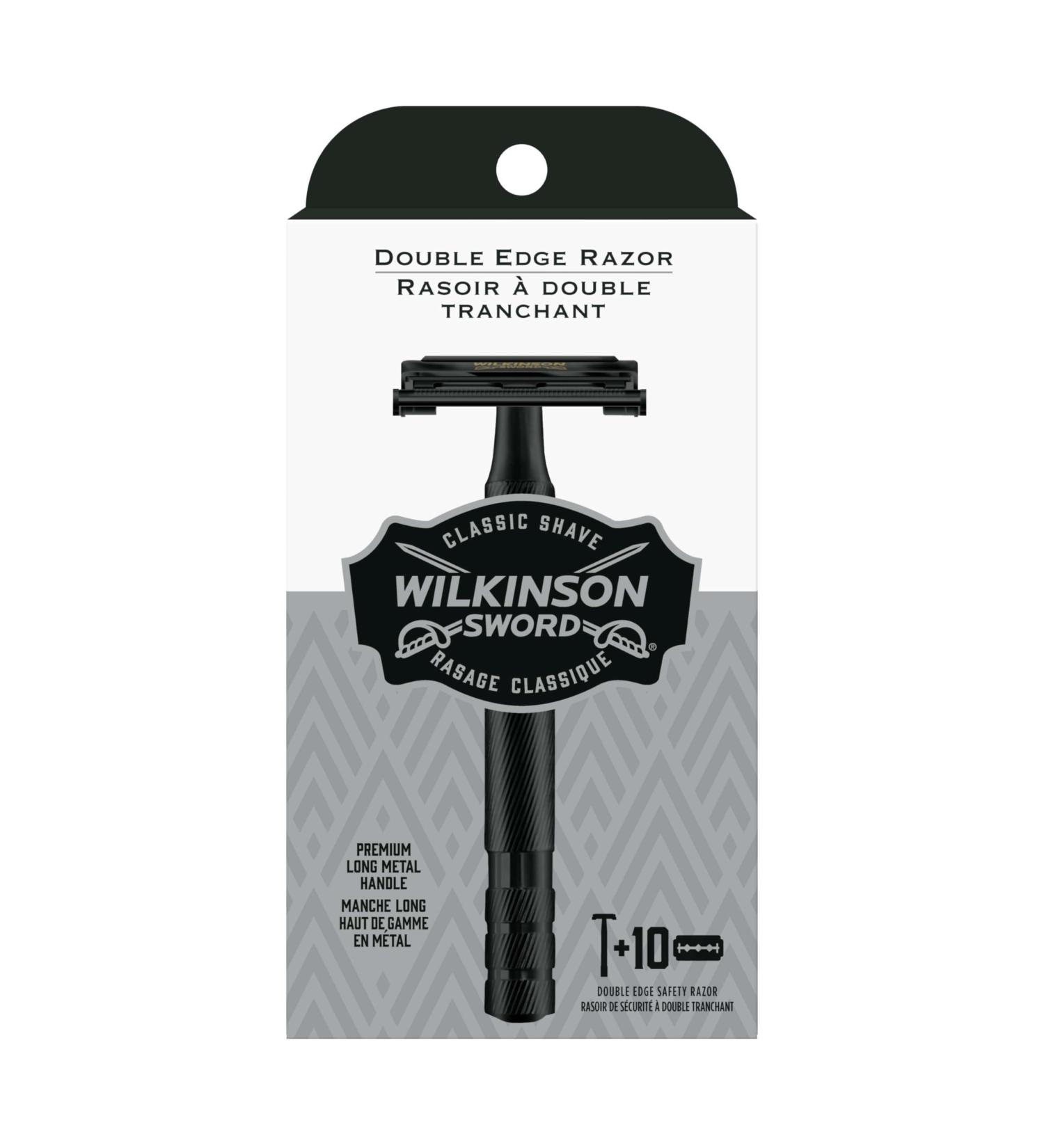 Wilkinson Sword Double Edge Razor for Men With 10 Double Edge Razor Blades Refills - Buy Online on SooperMarket.com