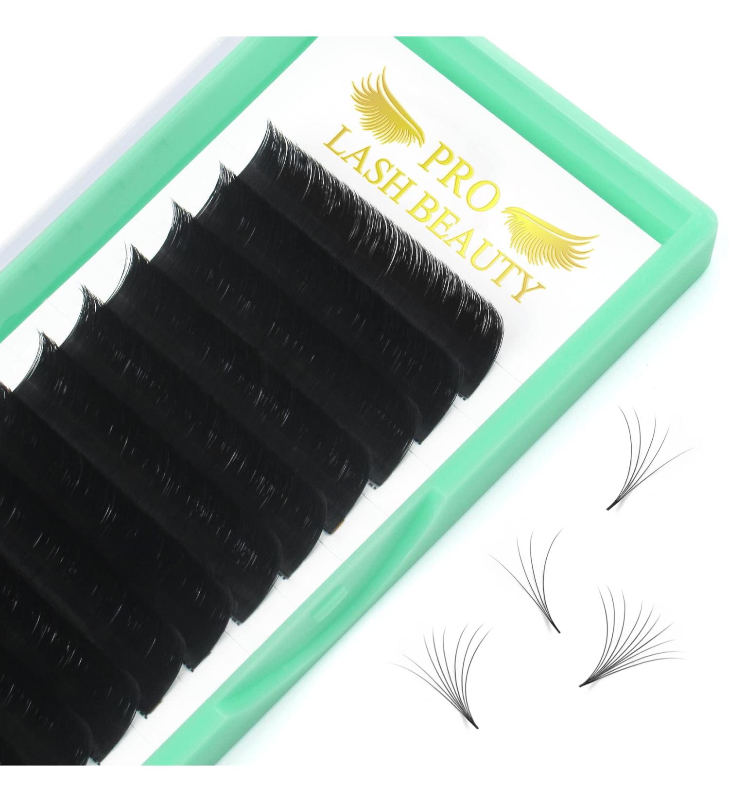 Easy Fan C-0.10 10mm Eyelash Extensions | C D Curl Russian Lashes | Self Fanning & Blooming | Automatic Easy Fan Lashes - Buy Online on SooperMarket.com