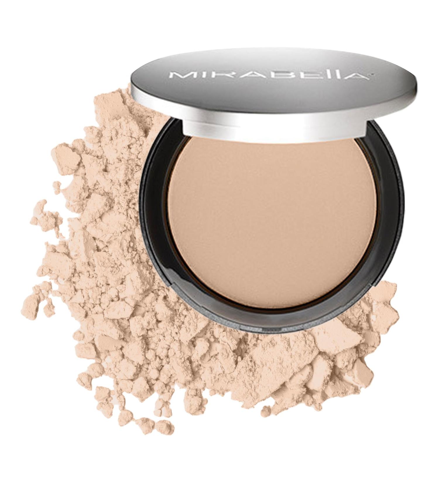 Mirabella Pure Press Powder Foundation HD Coverage - Shade Light, Triple-Milled Mineral Pressed Powder Makeup, Natural Ingredients, Anti-Aging Moisturizing & Antioxidant Formula, Talc-Free Light (II) - Buy Online on SooperMarket.com