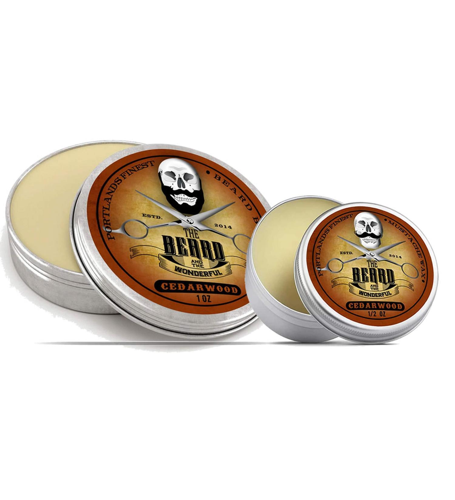 Cedarwood Beard Balm & Mustache Wax Styling Set - 30ml Balm & 15ml Wax - The Beard and The Wonderful - Buy Online on SooperMarket.com