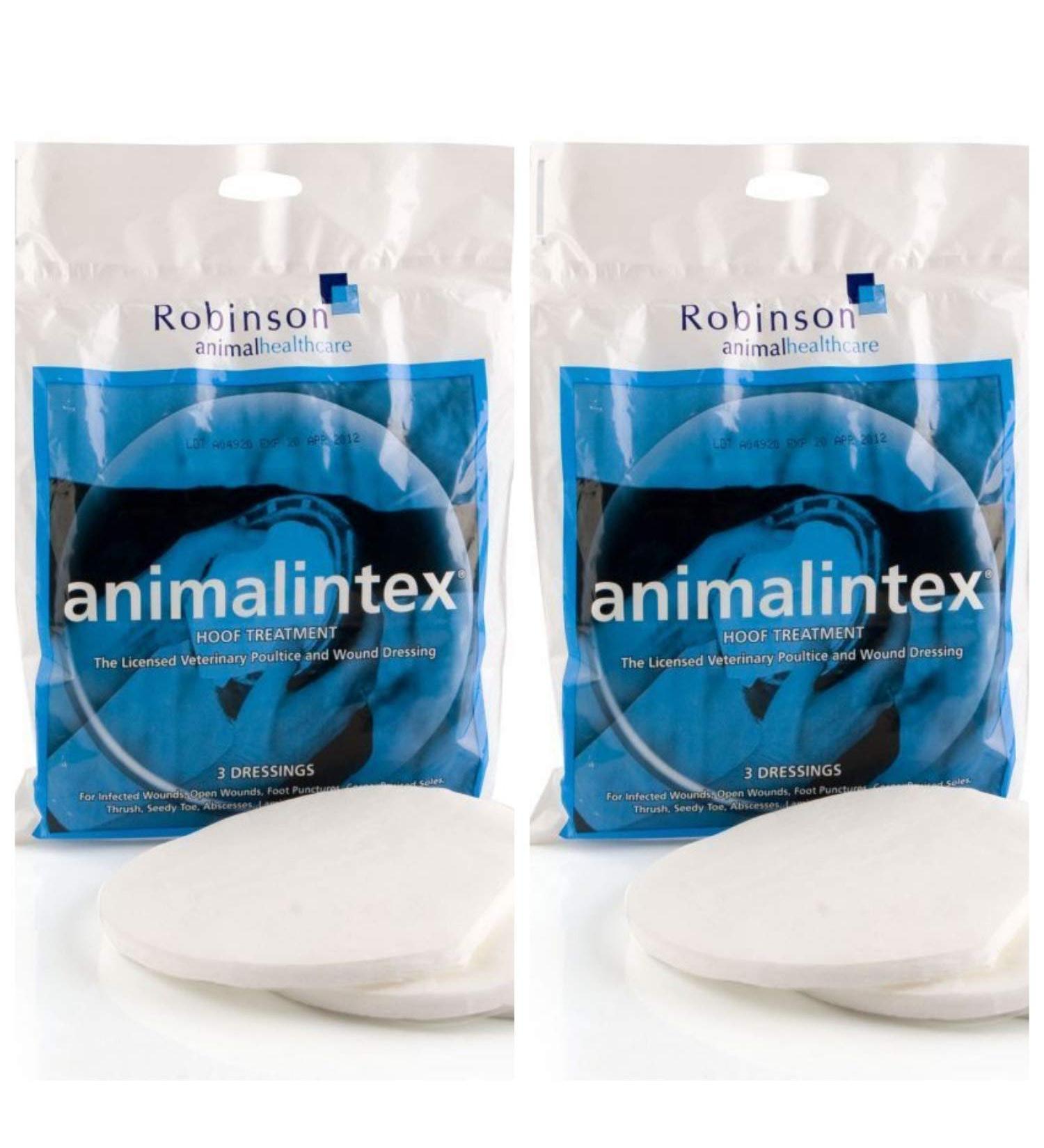 Animalintex Hoof Poultice x Twin Pack. Each Pack Contains 3 Dressings.