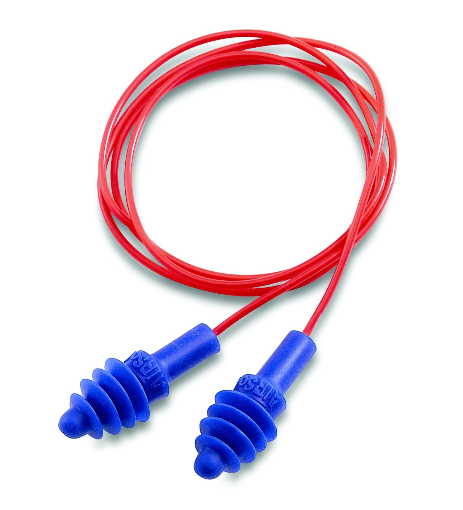 Honeywell AirSoft Corded Reusable Flanged Earplugs with Storage Case, 1 Pair (RWS-53003)