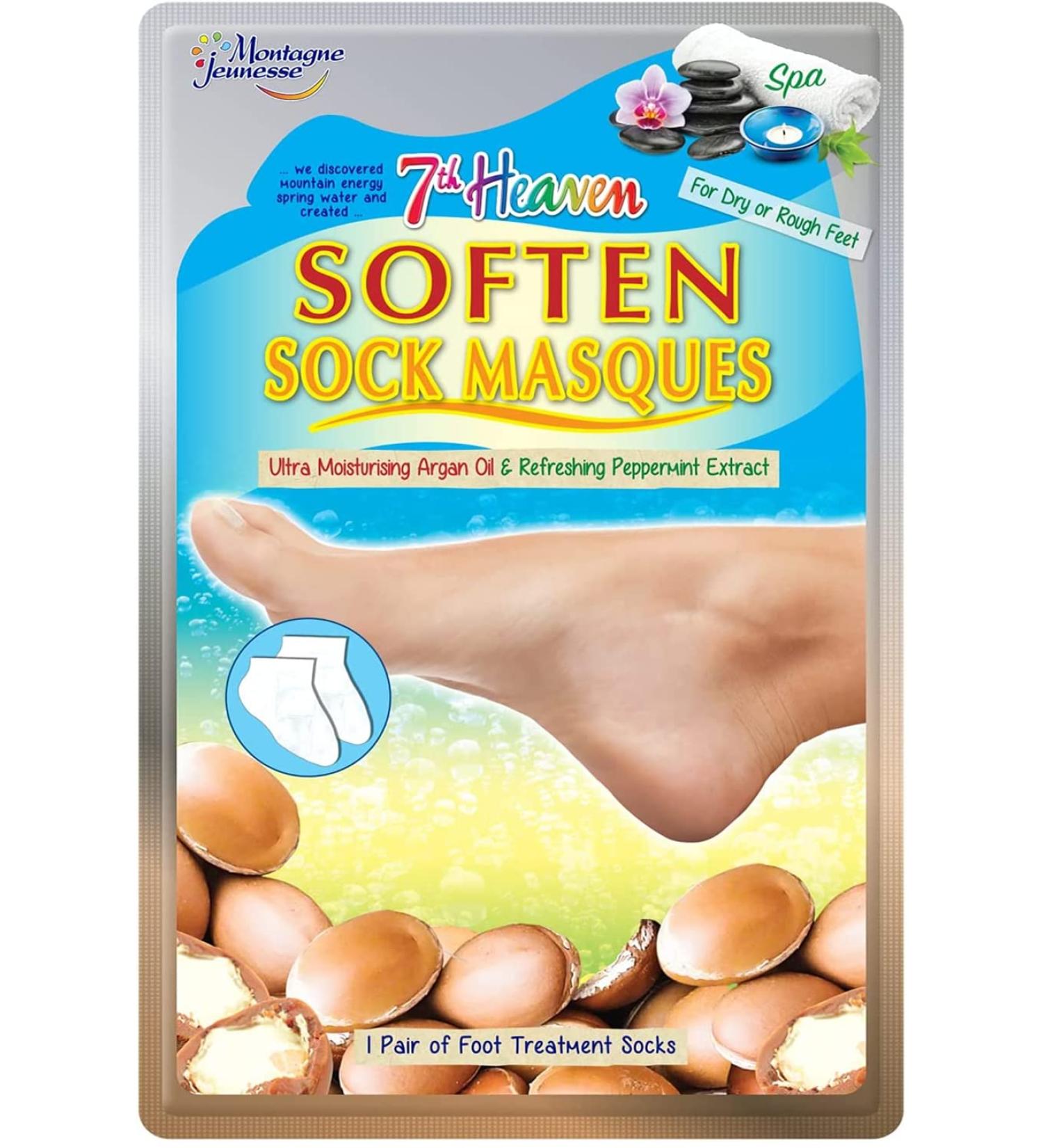 7th Heaven Soften Sock Masque - Moisturizing Foot Treatment | 1 Pair - Buy Online on SooperMarket.com