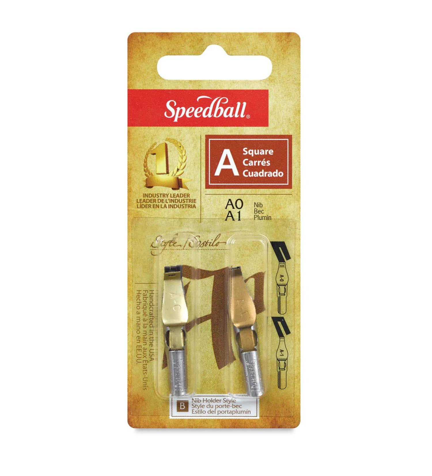 Speedball Lettering and Drawing Square Pen Nibs A Style A-4/A-5 Pack of 2