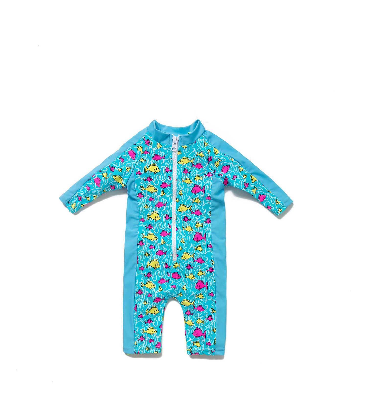 BONVERANO Baby Boys Swimsuit UPF 50+ Sun Protection Lake Blue 9-12 Months - Buy Online on SooperMarket.com