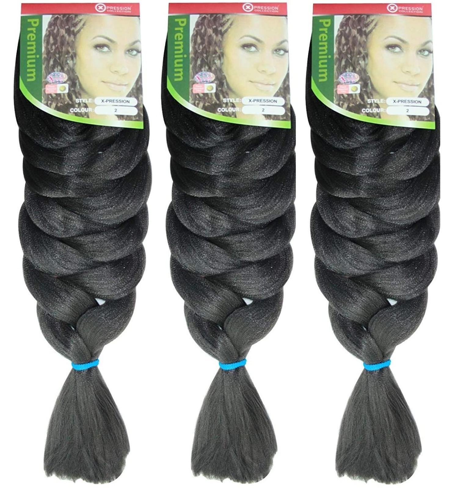 X-pression Ultra Braid Artificial Hair Extension #2 Dark Brown 210cm (3 PCS Offer) - 3 Count - Buy Online on SooperMarket.com