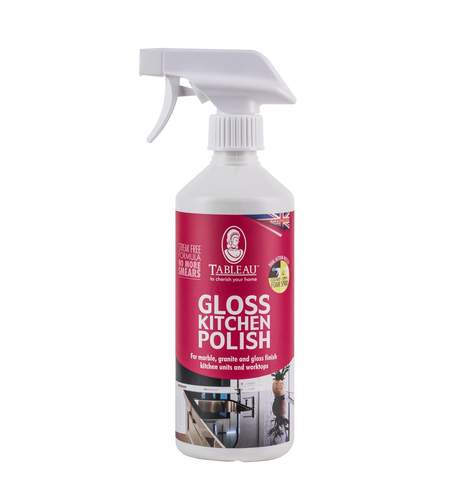 Tableau Gloss Kitchen Polish Streak Free Formula Suitable For Marble Granite Gloss Finish Kitchen Units And Worktops 500ml - Buy Online on SooperMarket.com