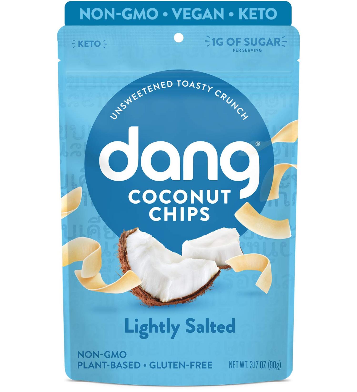 Dang Coconut Chips Lightly Salted 3.17 oz | Healthy Snack | Gluten-Free - Buy Online on SooperMarket.com