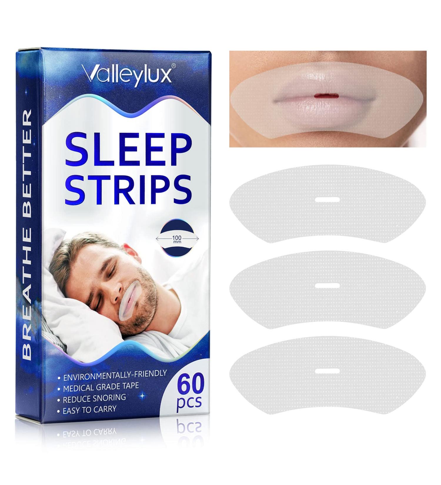 Sleep Mouth Strips - Gentle Nasal Breathing Aid for Better Sleep Quality - Reduce Mouth Breathing & Snoring (60pcs) - Buy Online on SooperMarket.com