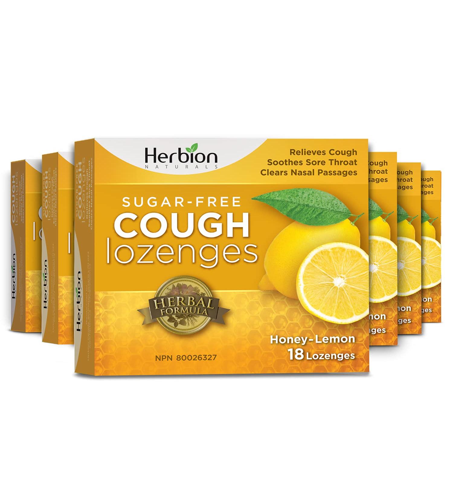 Herbion Naturals Honey Lemon Cough Lozenges | Cough Suppressant | Sore Throat Relief | Pack of 6 - Buy Online on SooperMarket.com