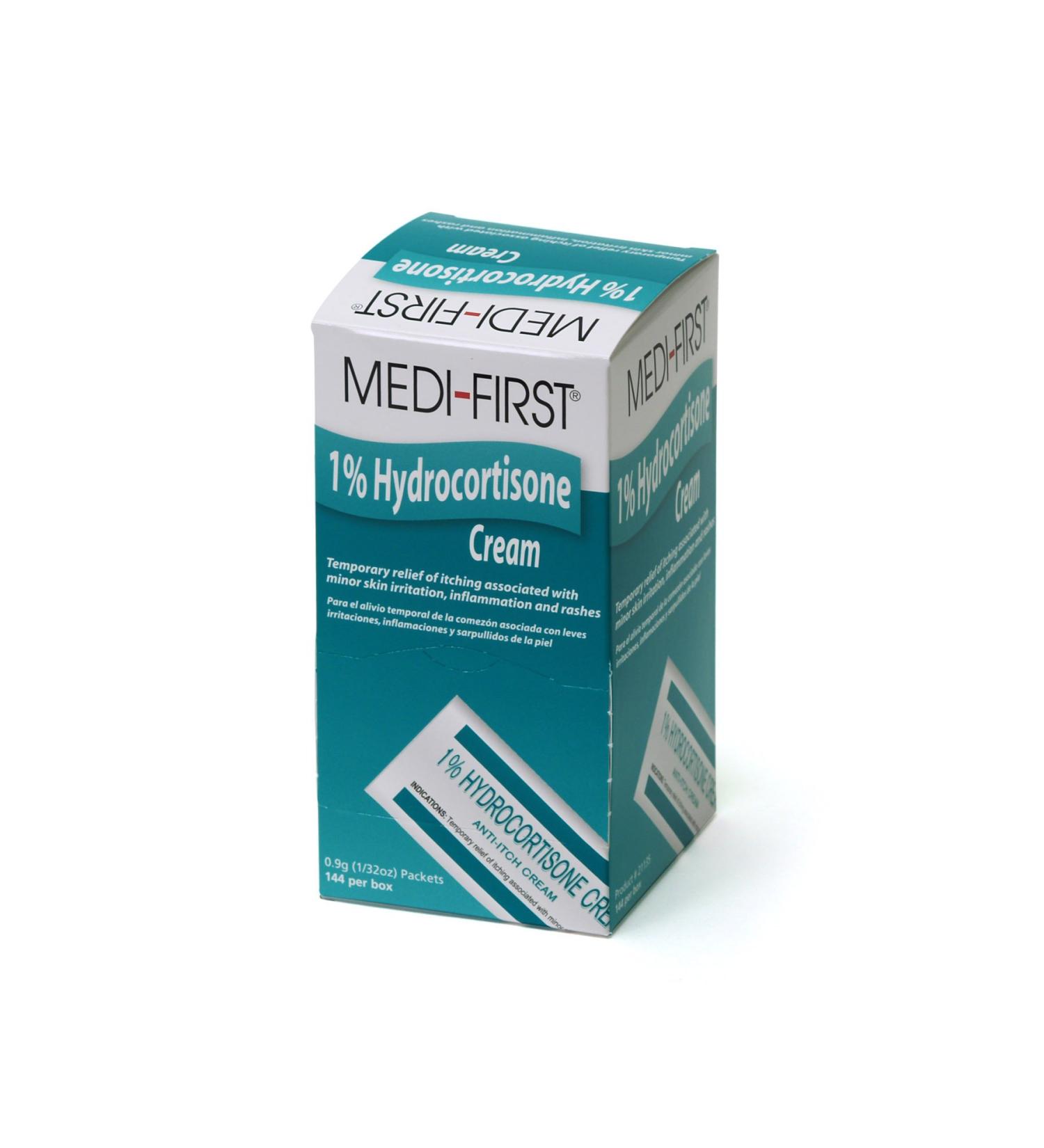 Hydrocortisone Anti-Itch Cream Packets for First Aid & Emergency Kits, 144 Pack 144 Packets