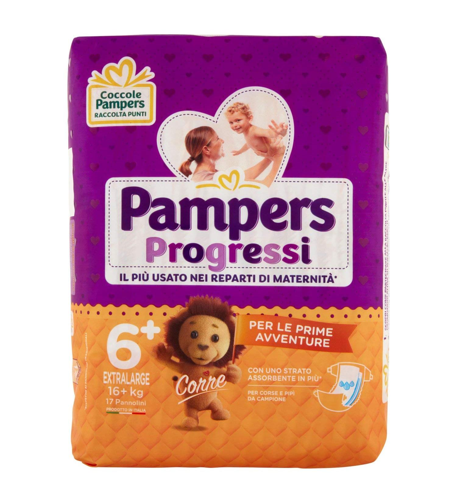 Pampers Progressi Extralarge Windeln Gr e 6+ (17 St ck 16+ kg) Internationale Lieferung - Buy Online on SooperMarket.com