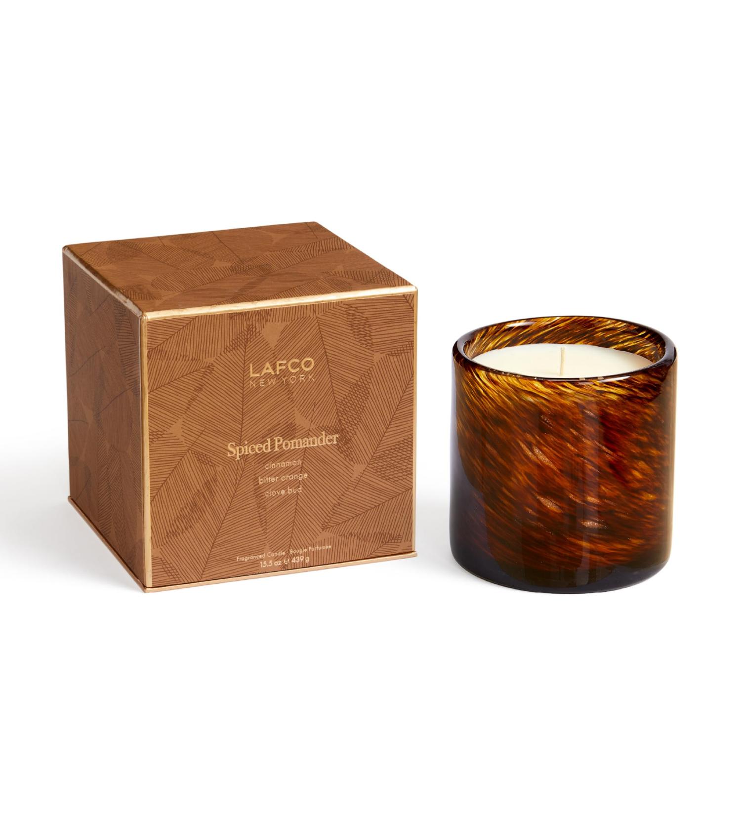LAFCO New York Spiced Pomander Holiday Candle 2024 | 15.5 oz 90-Hour Burn Reusable Hand Blown Glass | Made in USA - International Shipping Available - Buy Online on SooperMarket.com