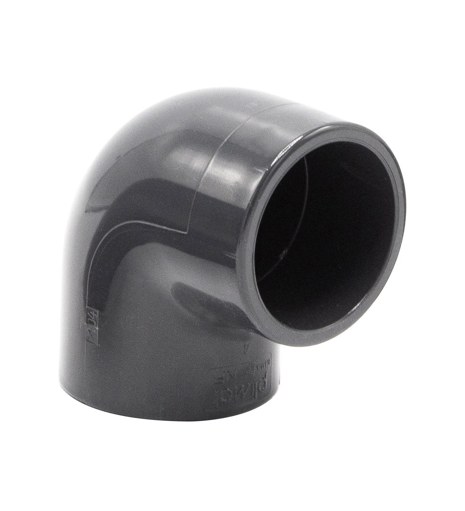 PVC Angle Sleeve 90 | 40mm | 1 1/4 Inch | Adhesive Muffle | PVC Tube Sleeve with 2 Connections | Pipe Connection Piece | PVC Fitting | BM_083 - International Shipping Available - Buy Online on SooperMarket.com