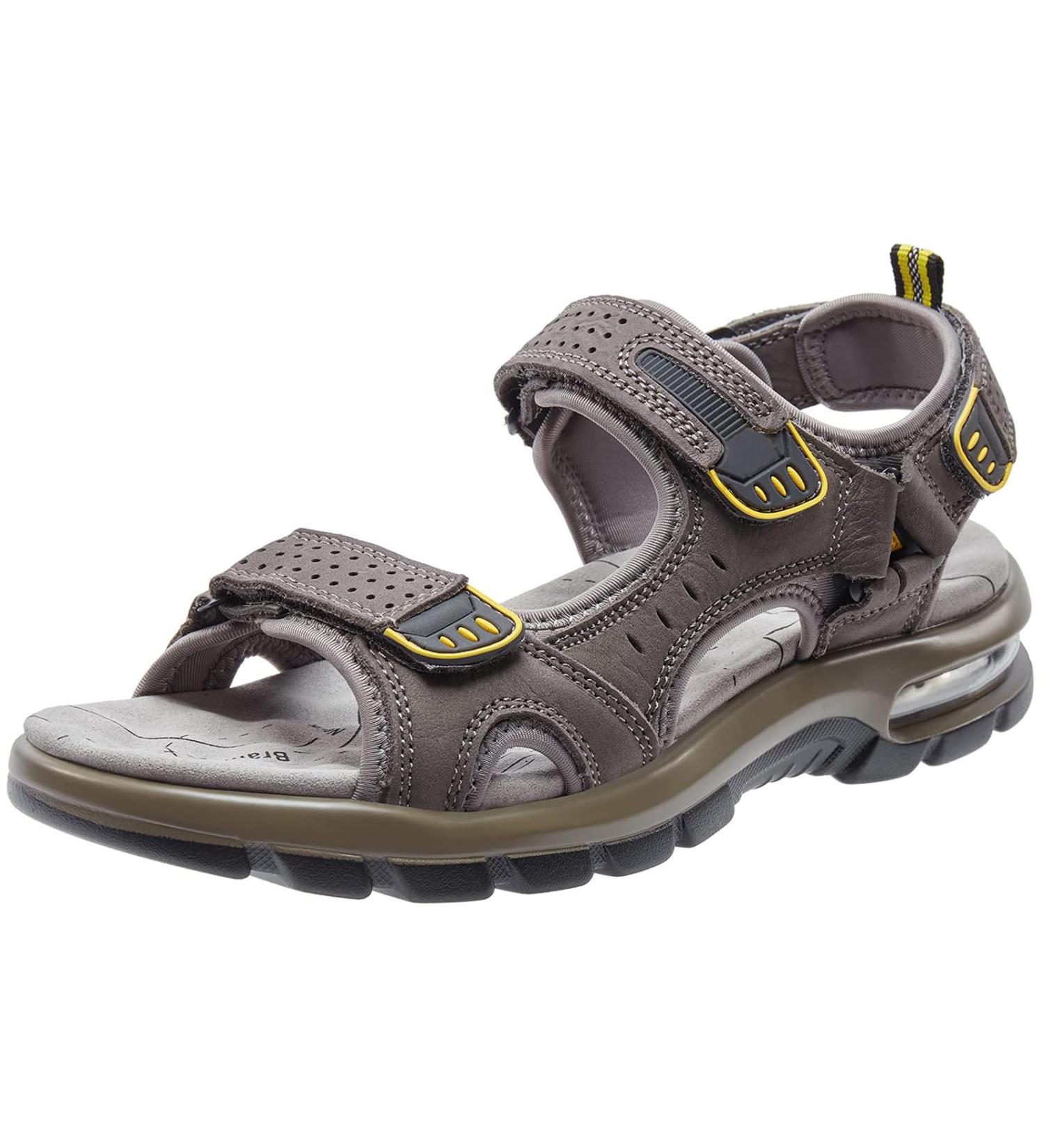 Outpro Men's Waterproof Outdoor Sports Sandals - Lightweight Leather Trekking & Hiking Sandals with Velcro Fastener - Size 45 EU - Perfect for Summer Adventures - Buy Online on SooperMarket.com