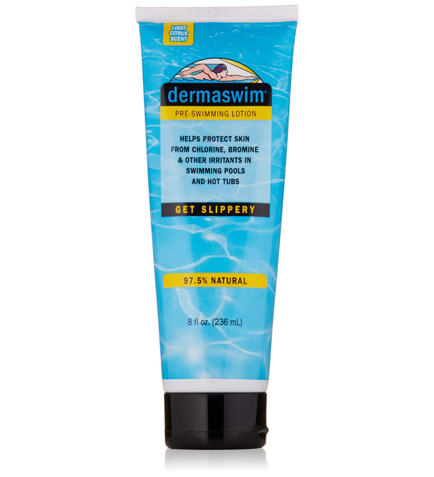 DermaSwim 8oz Pre-Swimming Lotion - Protects Skin Against Chlorine Damage - Buy Online on SooperMarket.com
