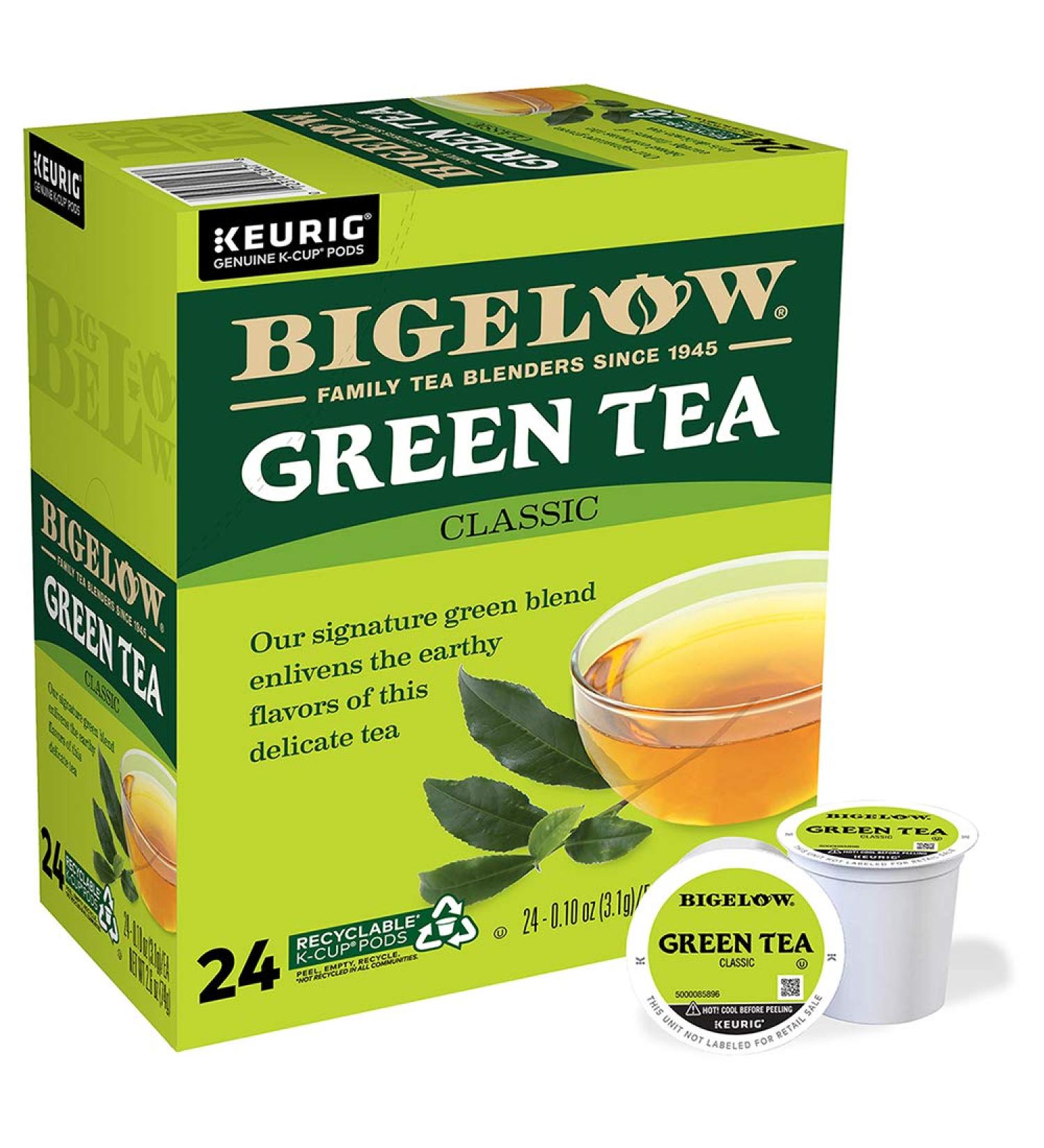 Bigelow Green Tea Keurig K-Cup Pods - 96 Count - Caffeinated Green Tea Pods - Pack of 4 - Buy Online on SooperMarket.com