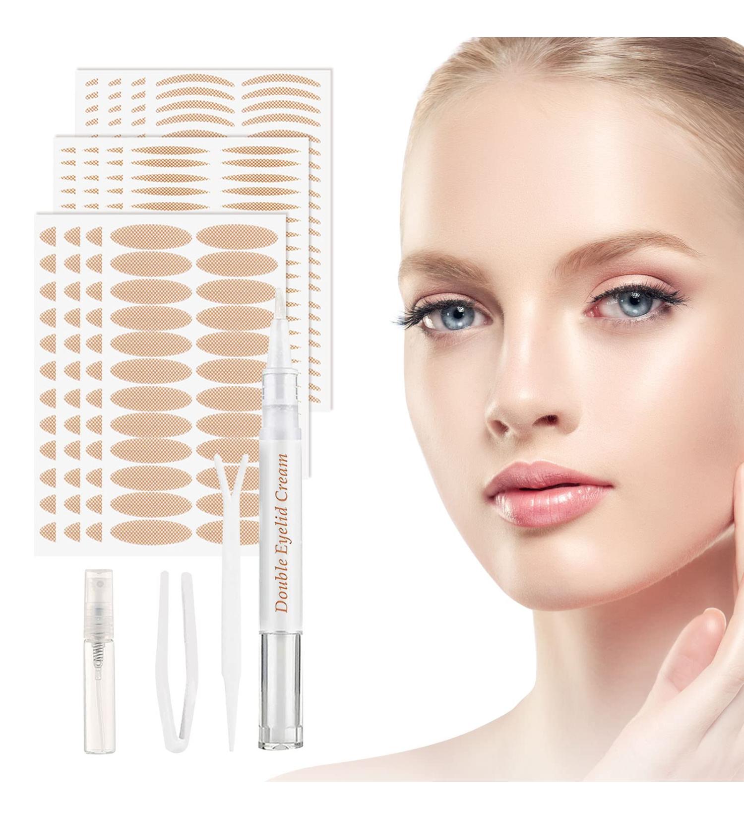 480Pcs Eyelid Tape with Fork Rod and Tweezer for Hooded/Droopy Eyes - Invisible Eyelid Lifter Strips for Larger, Even Eyelids - Buy Online on SooperMarket.com