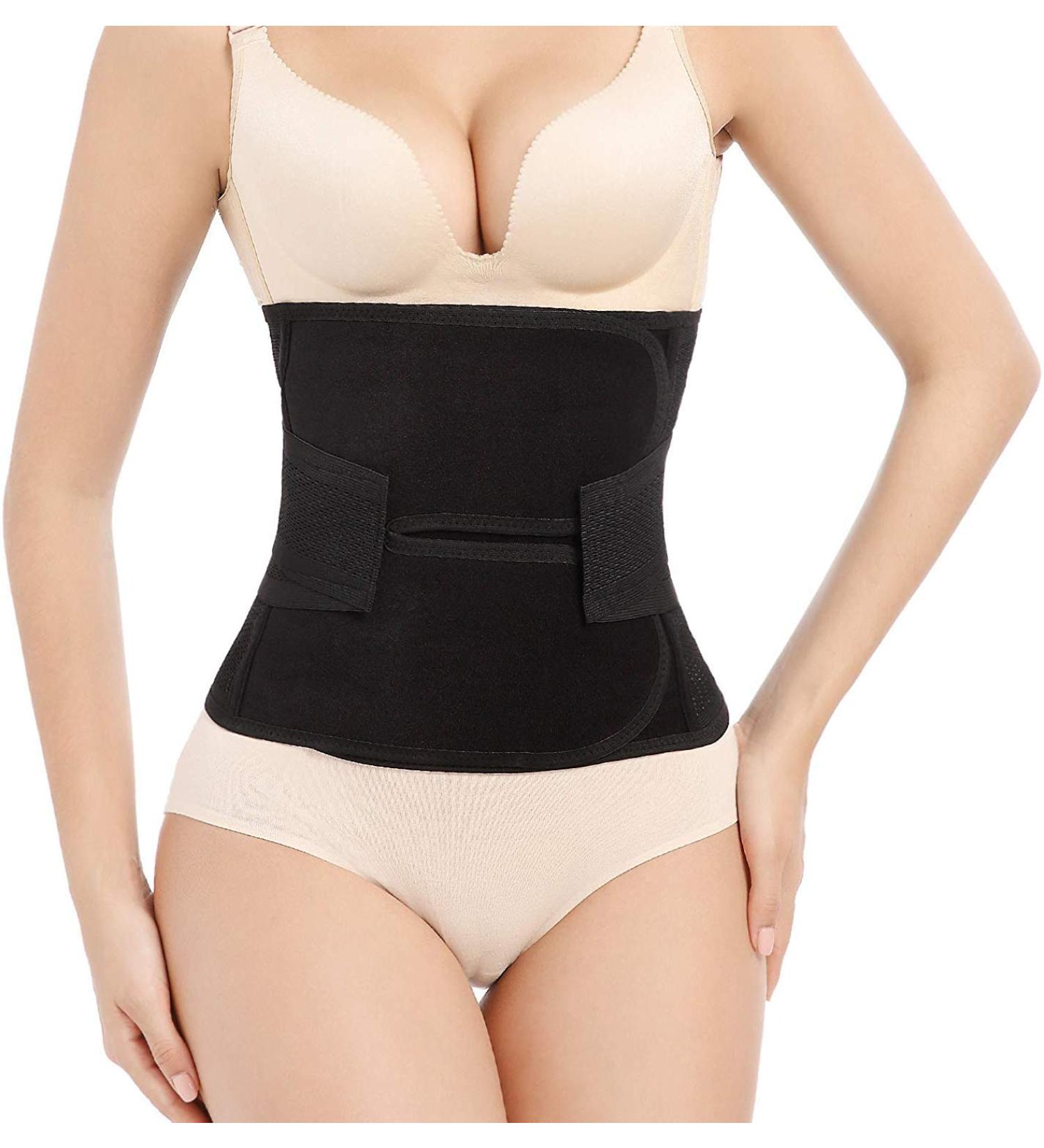 OKPOW Postpartum Belly Wrap - High Elastic Support Belt for Women, Maternity Body Shaper After Birth (Black, Medium) - Buy Online on SooperMarket.com