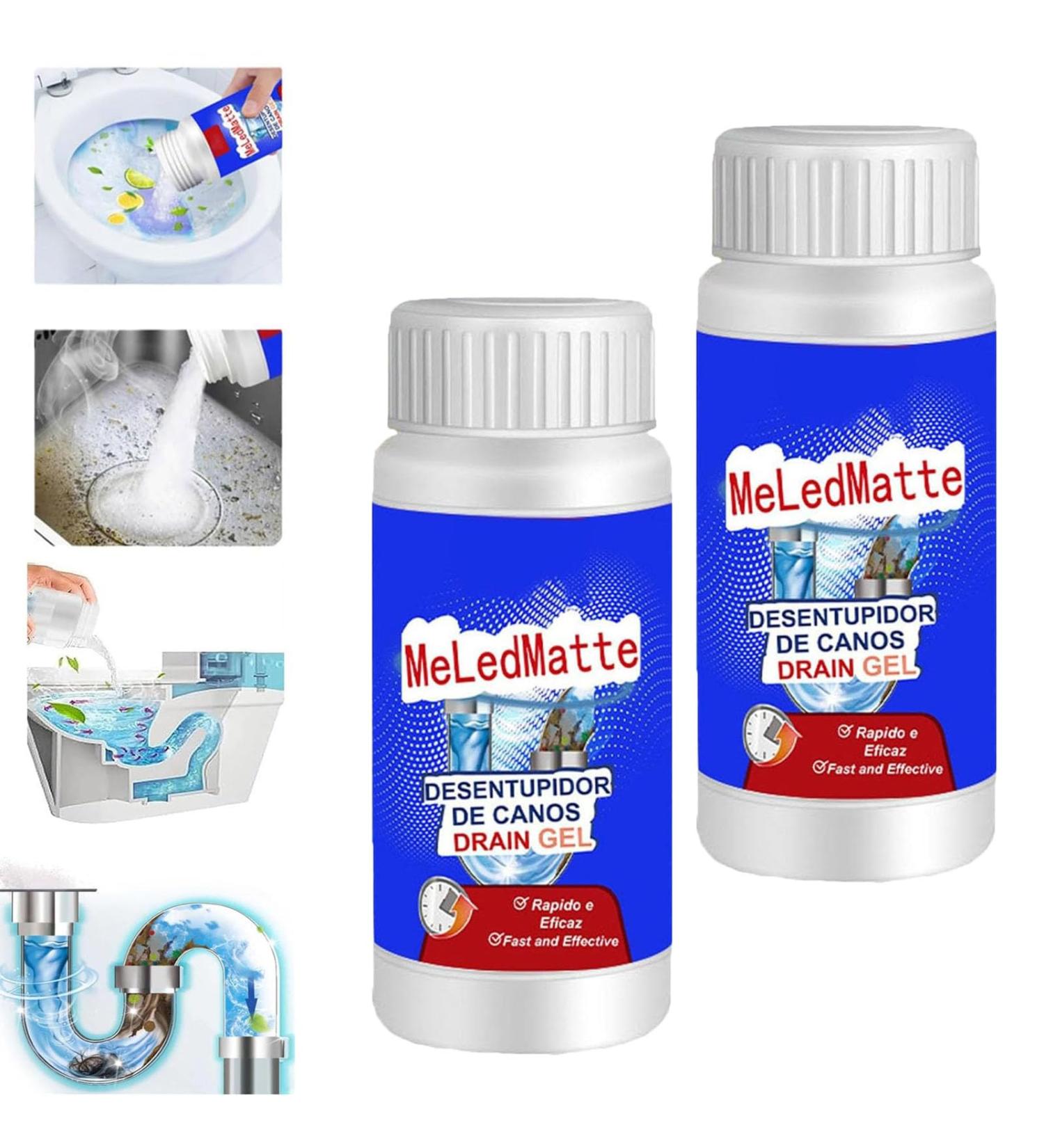 Caduola Powerful Pipe Dredging Agent Pipe Dredge Deodorant Sink Drain Cleaner Kitchen Toilet Pipeline Quick Cleaning Tool Portable Powder Cleaning Tool to Unclog Clogged Drains with Ease (2 PCS) - Buy Online on SooperMarket.com