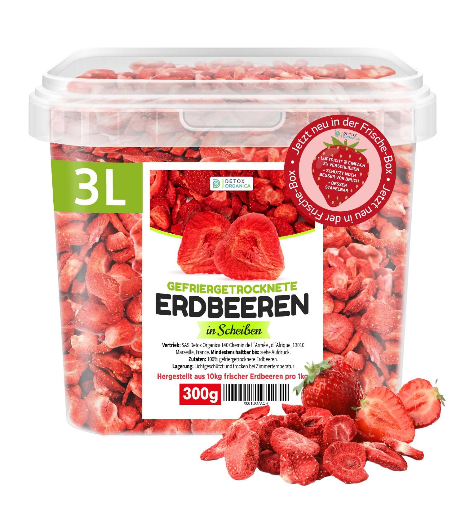 Organic Freeze-Dried Strawberries 300g | 100% Natural No Additives High-Quality Detox Fruits - Buy Online on SooperMarket.com