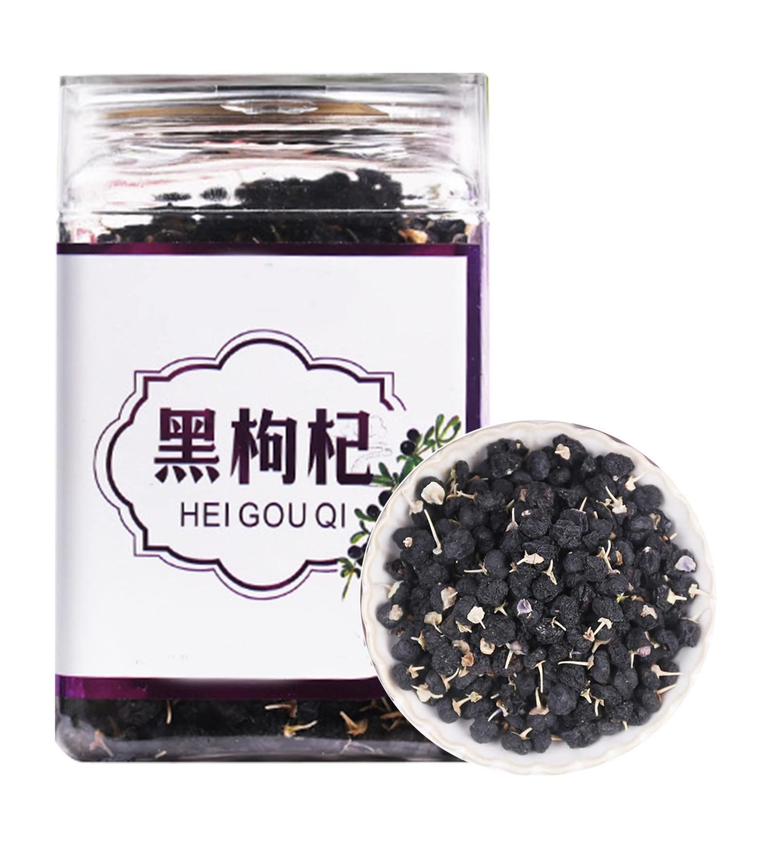130g Black Wolfberry Tea Organic Natural Wild Black Goji Herbal Tea Canned Wolfberry Health Tea Natural Healthy Chinese Tea - Buy Online on SooperMarket.com