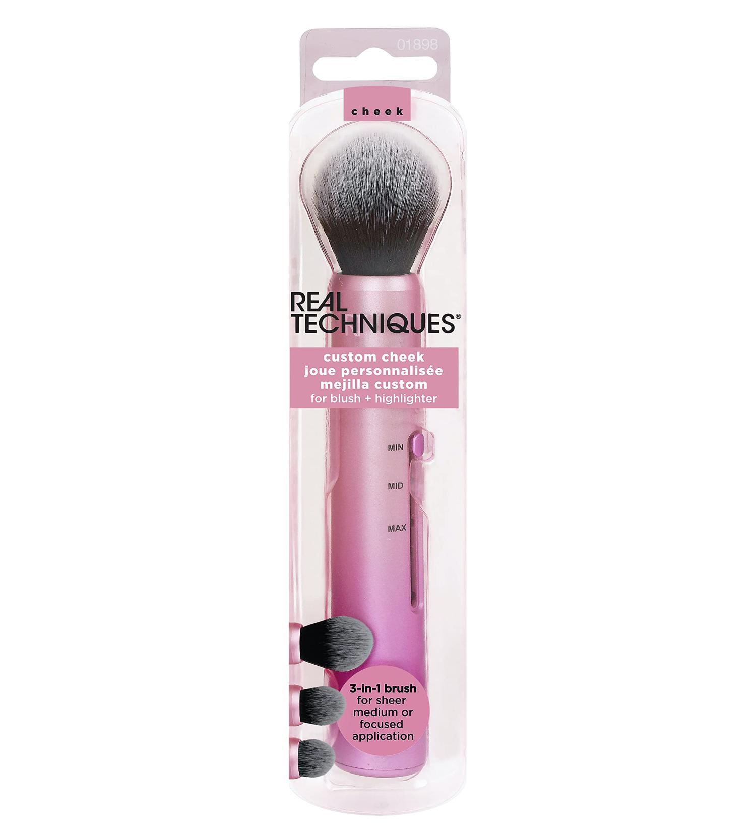 Real Techniques Custom Cheek 3-in-1 Brush | Multi-Use Makeup Tool - Buy Online on SooperMarket.com