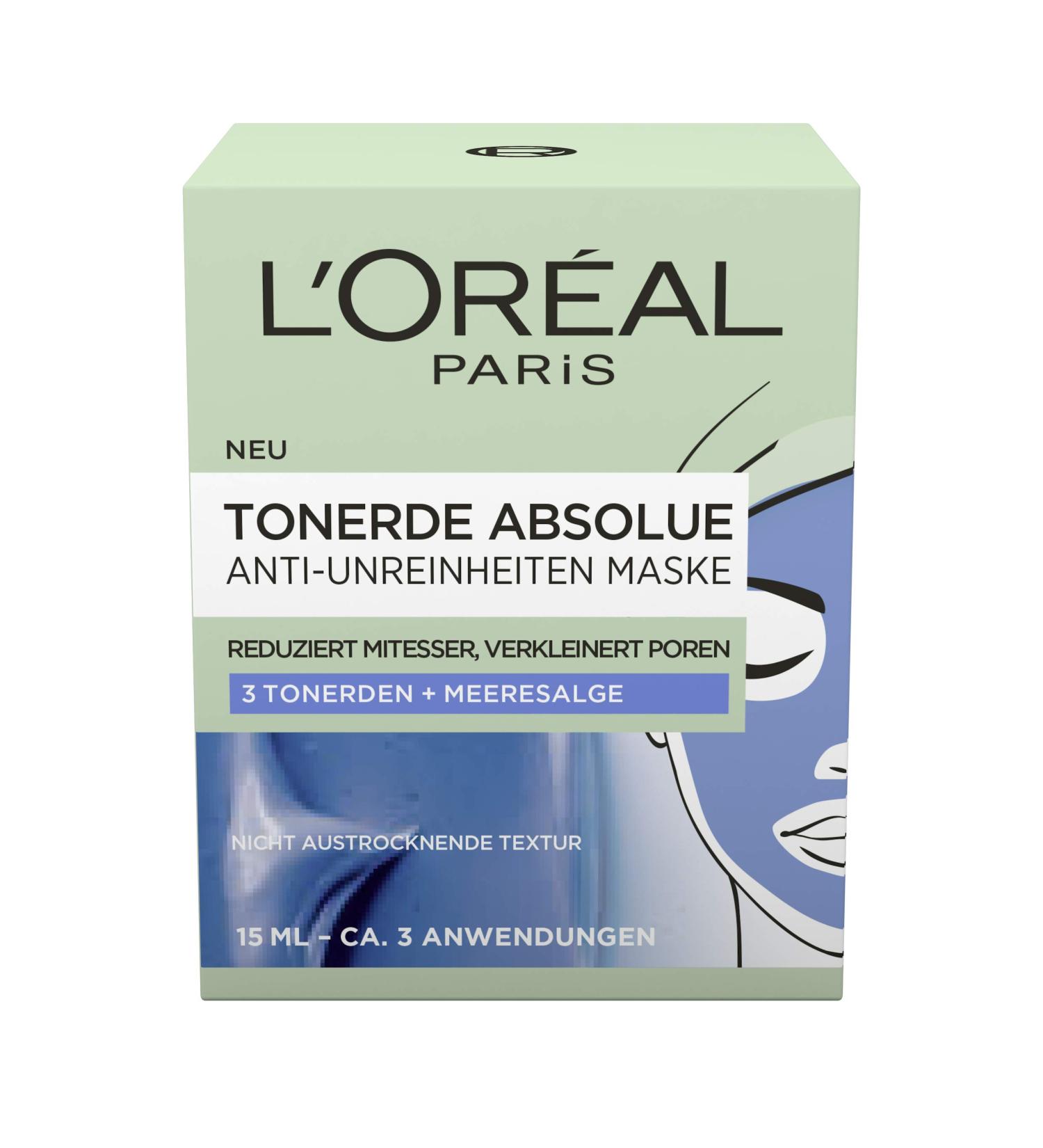 L'Or al Paris Tonerde Absolue Anti-Impurities Mask - Pack of 2 (2 x 15 ml) | International Shipping Available - Buy Online on SooperMarket.com