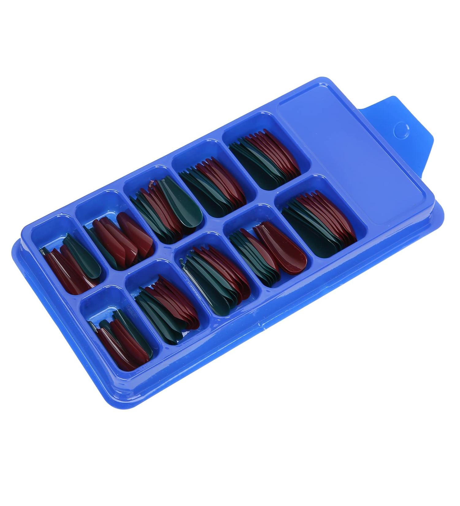 Solid Color Fake Nails Colorful False Nails Pure Color Full Cover Nail Tip Artificial Fake Nails Long Full Coverage False Nails French Nail Acrylic Fake Nails (04) - Buy Online on SooperMarket.com