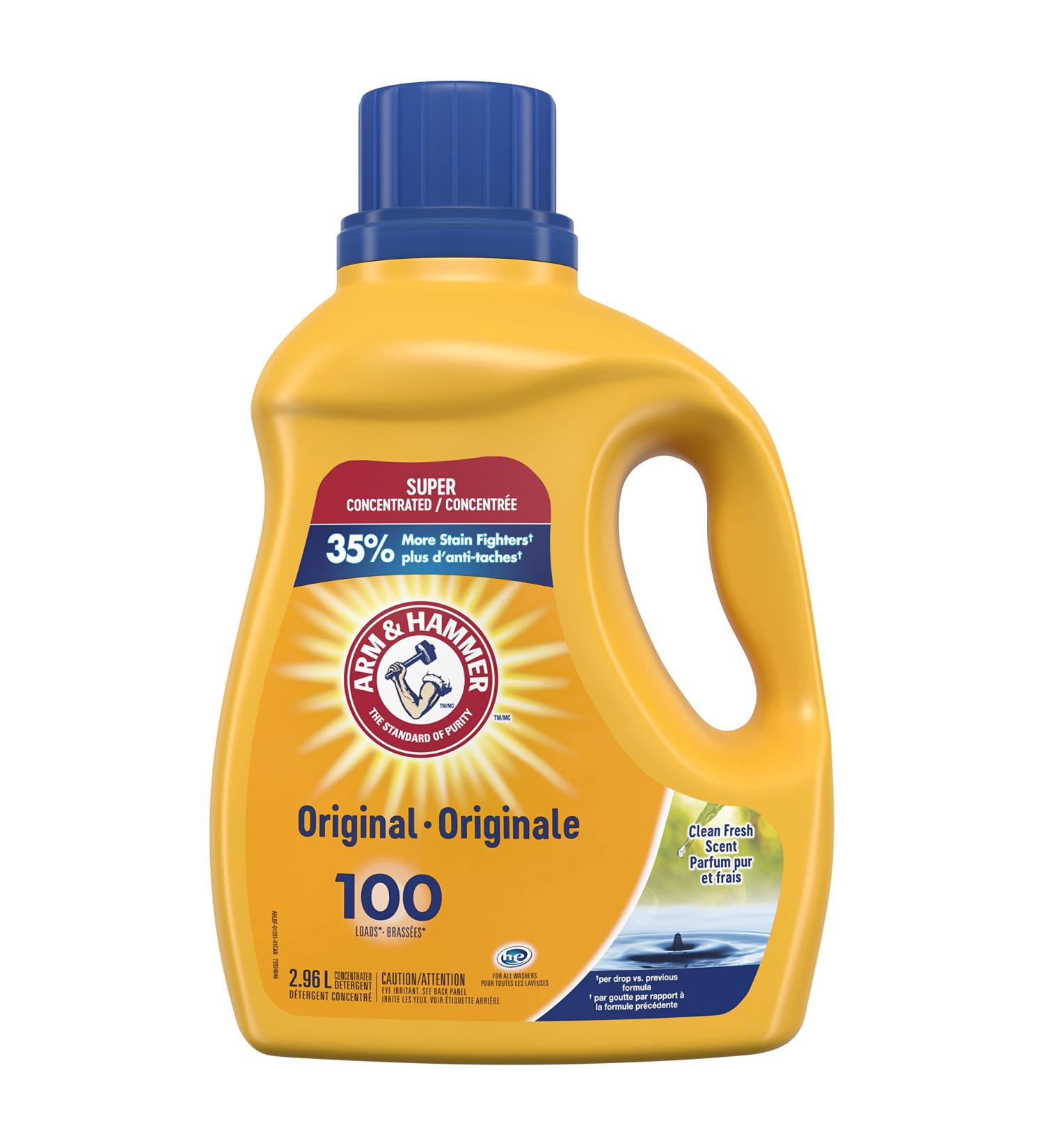 Arm & Hammer Liquid Laundry Detergent Super Concentrated Clean Fresh Scent 100 Loads 2.96-L - Buy Online on SooperMarket.com
