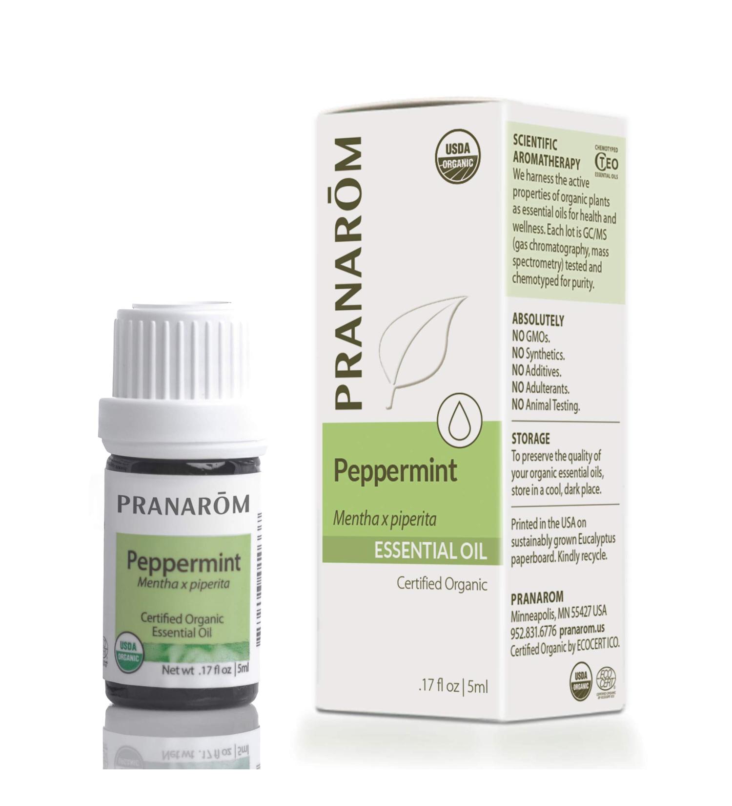 Pranarom Peppermint Essential Oil 0.17 fl oz (5 ml) - Pure Aromatherapy & Wellness - Buy Online on SooperMarket.com