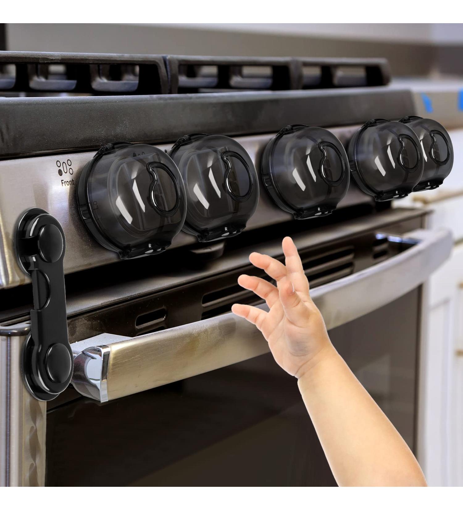 GRENFU Stove Knob Covers - 5 + 1 Pack | Child Safety Gas & Oven Knob Covers - Buy Online on SooperMarket.com