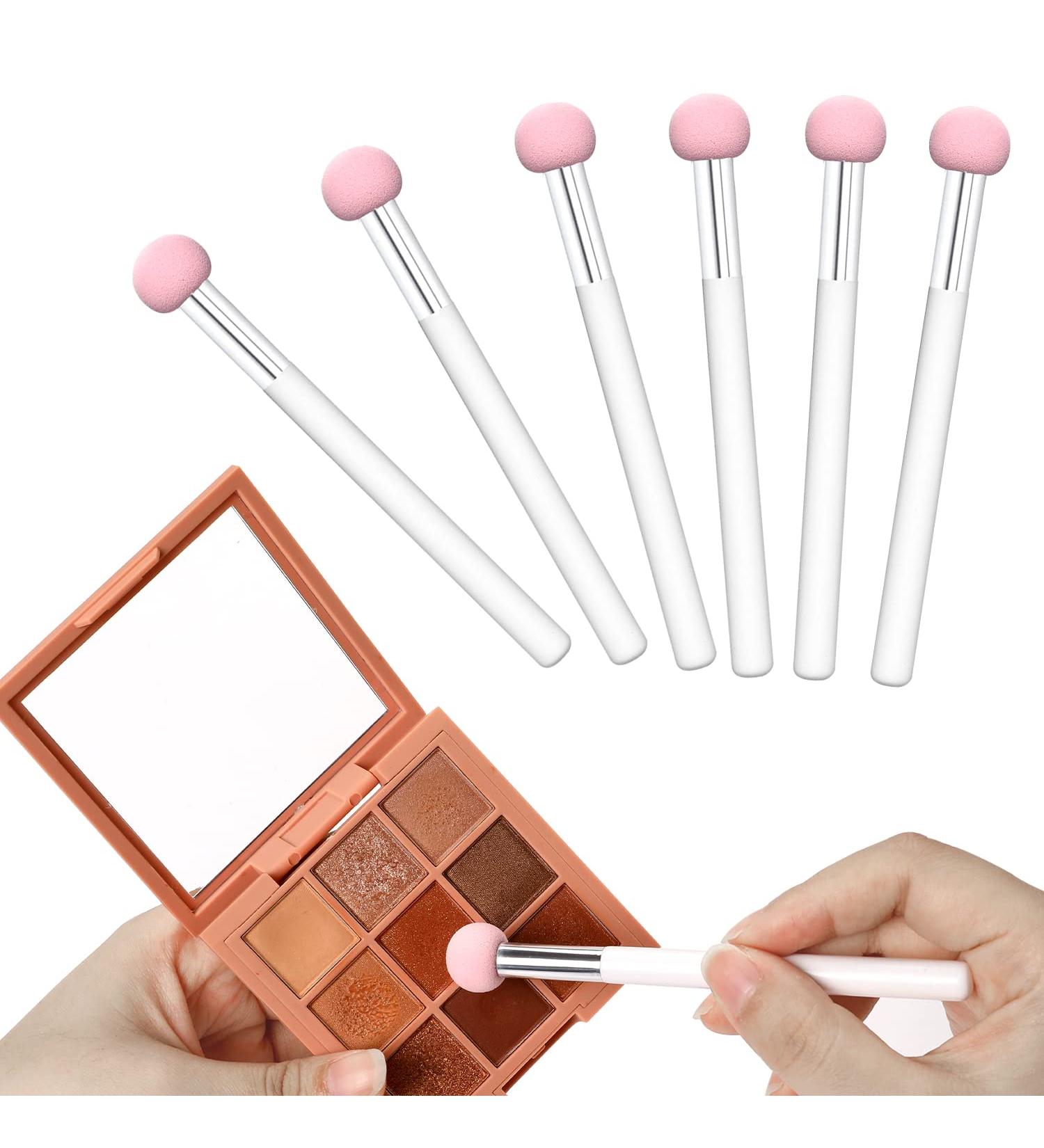 6 Pcs Mushroom Makeup Sponges with Handle & Brushes for Women - Pink - Buy Online on SooperMarket.com