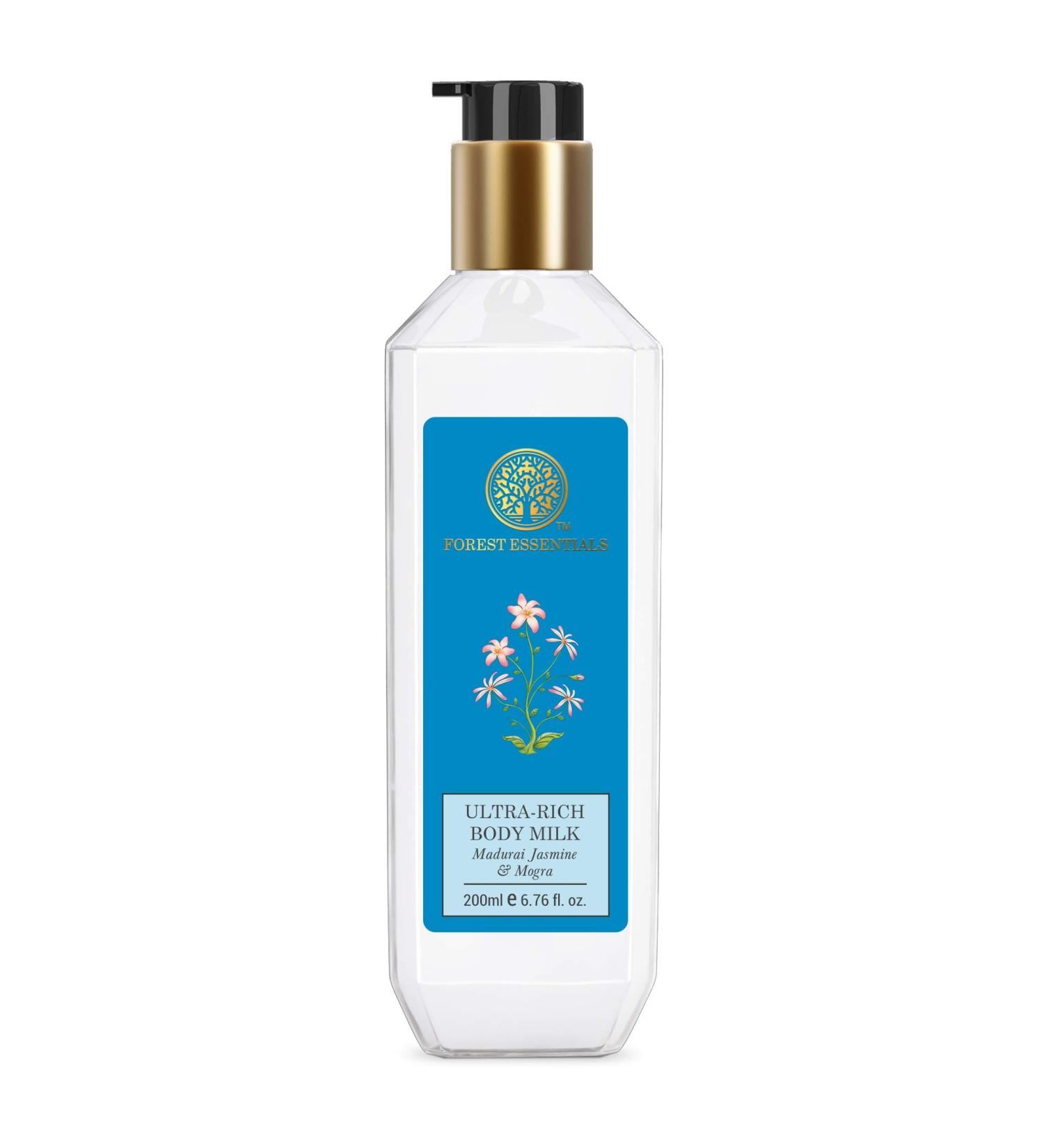 Forest Essentials Madurai Jasmine & Mogra Body Lotion 200ml - Luxurious Hydration for Smooth Skin - Buy Online on SooperMarket.com