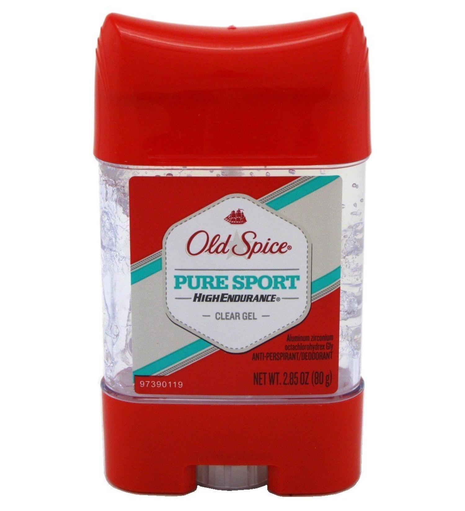 Old Spice High Endurance Clear Gel Pure Sport Scent Men's Anti-Perspirant & Deodorant 2.85oz (80g) - Pack of 6 - Buy Online on SooperMarket.com