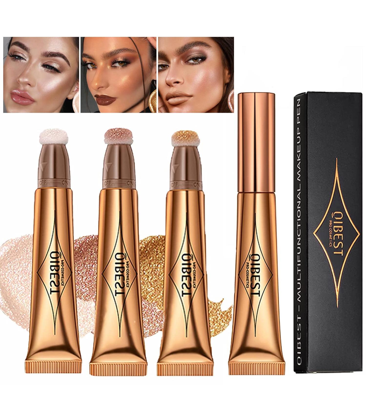 Mrettick 3 Color Liquid Contour Stick Bronzer | Face Highlighter & Contour Wand | Lightweight & Natural Makeup Brushes - Buy Online on SooperMarket.com