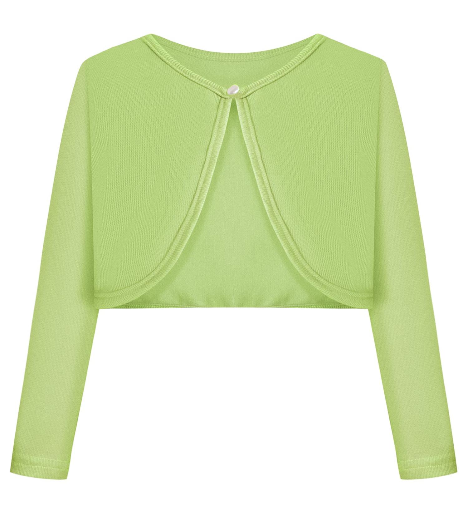 Bonny Billy Girls Green Knitted Cotton Cardigan Shrug - Size 4-5 Years - Buy Online on SooperMarket.com