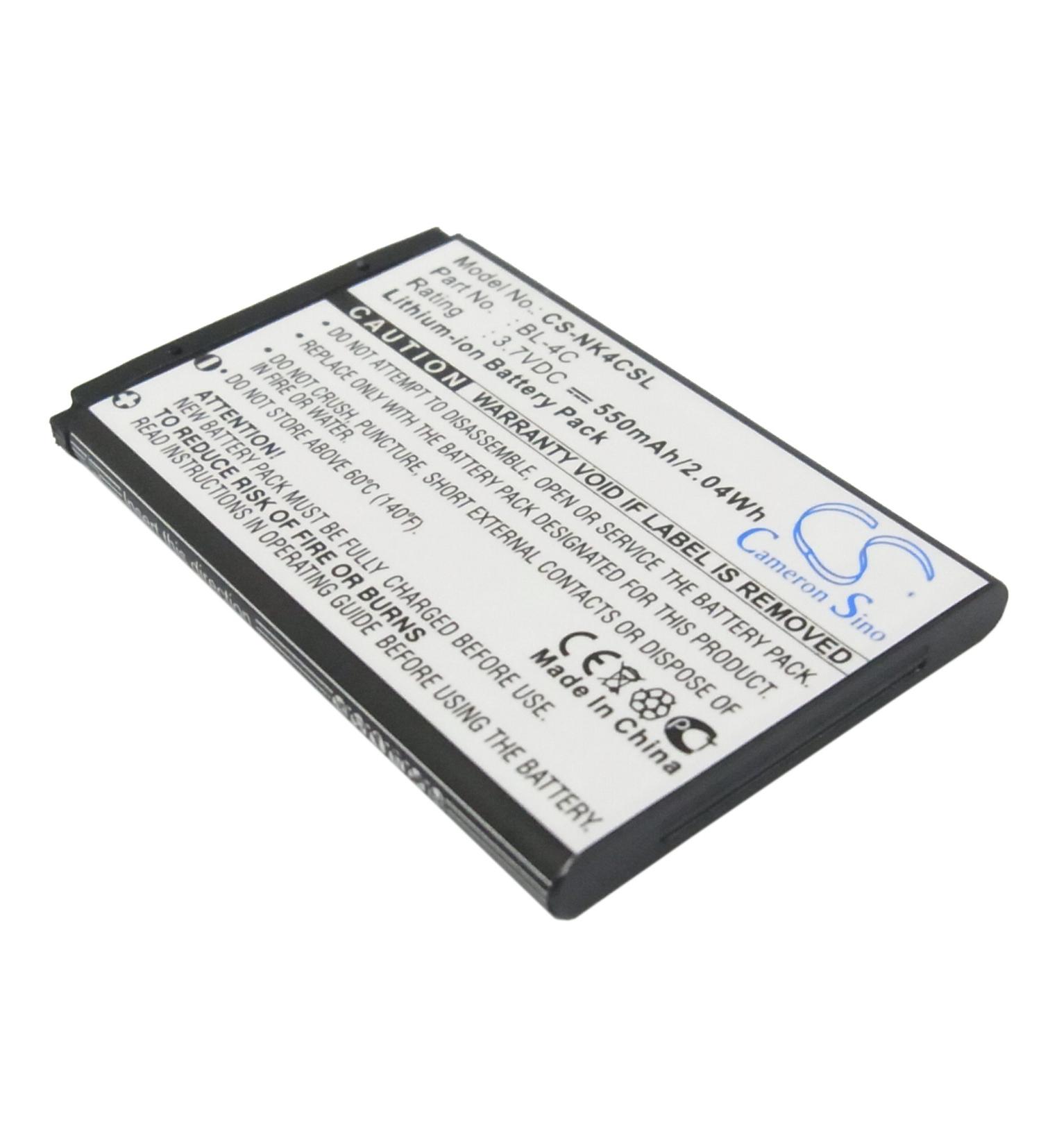 550mAh Replacement Battery for BL-4C Models: Compatible with Nokia 6125 6126 6131 6133 & More - International Shipping Available - Buy Online on SooperMarket.com