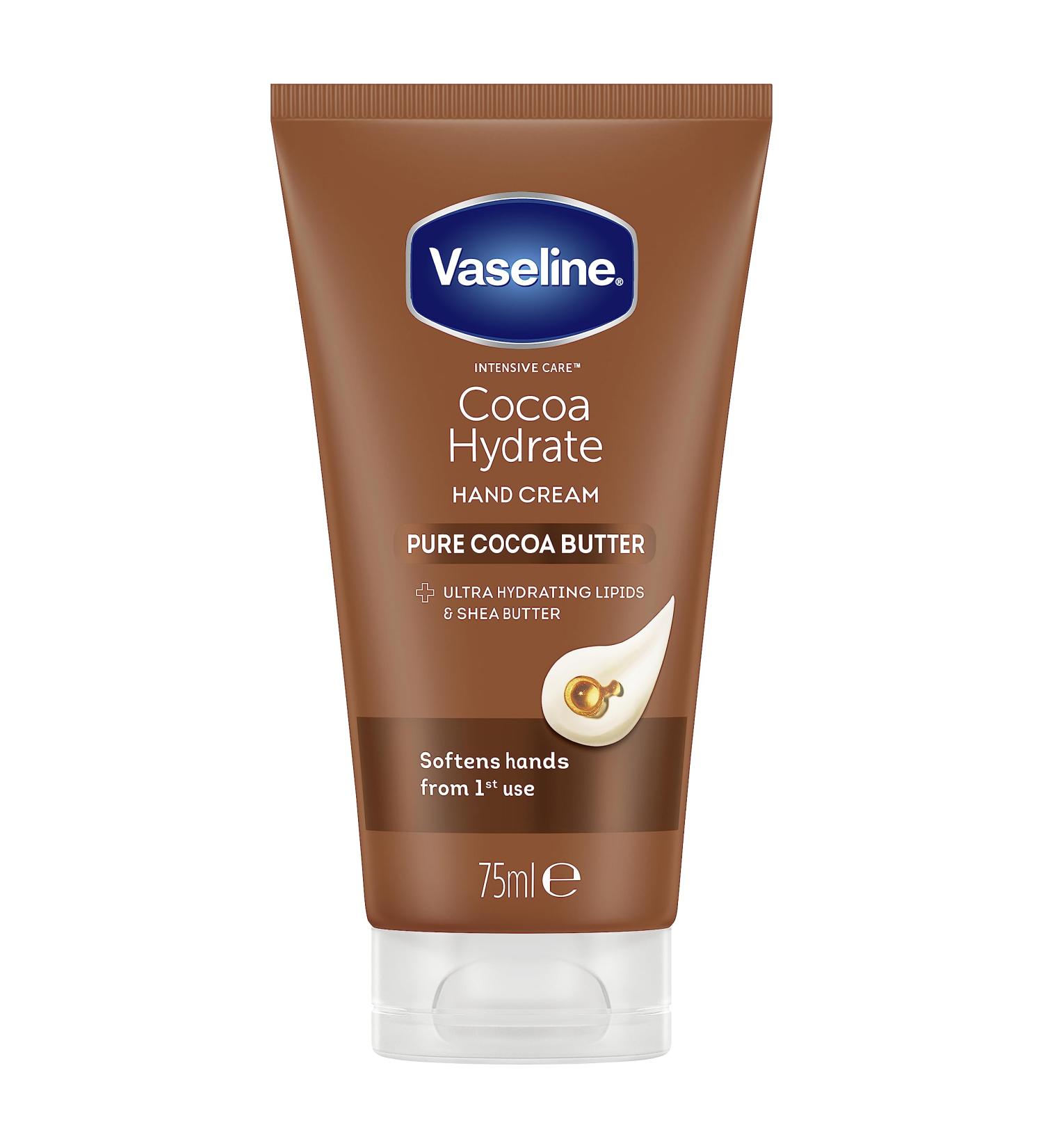 Vaseline Intensive Care Cocoa Hydrate moisturiser with ultra-hydrating lipids and shea butter Hand Cream for dry hands 75 ml 75 ml (Pack of 1) - Buy Online on SooperMarket.com