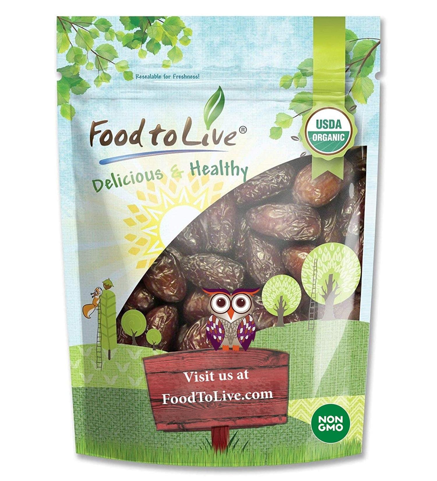 Organic Medjool Dates 2 Pounds | Non-GMO, Whole Dried Dates with Pits | Large Size, Unsweetened, Unsulphured | Vegan, Sirtfood, Bulk - Good Source of Potassium, Magnesium, and Fiber | 2 lb Pack - Buy Online on SooperMarket.com