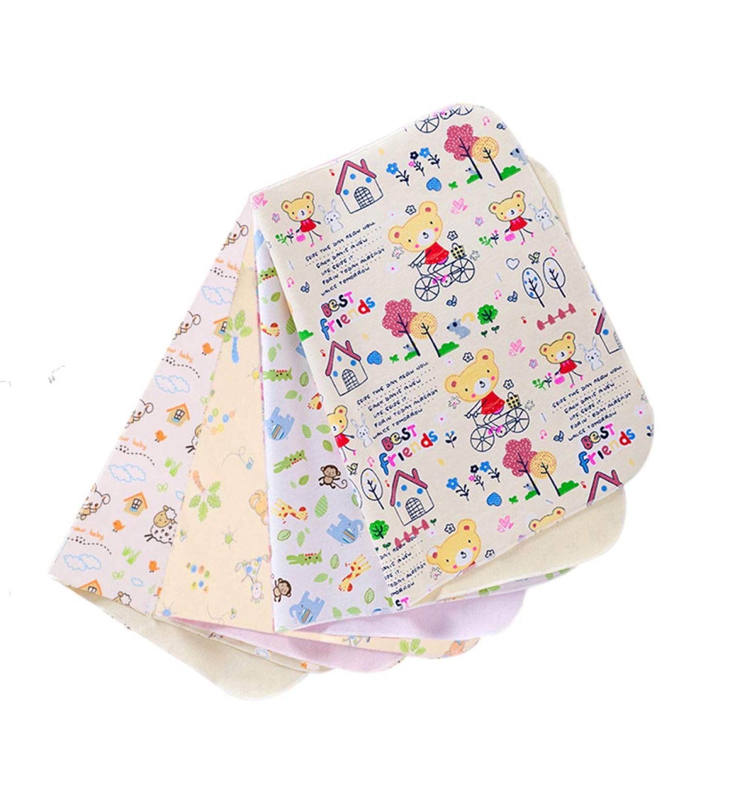 4 Pack Waterproof Baby Diaper Pads - Portable & Washable Changing Mats (50x70cm) for Indoor/Outdoor/Travel - Buy Online on SooperMarket.com