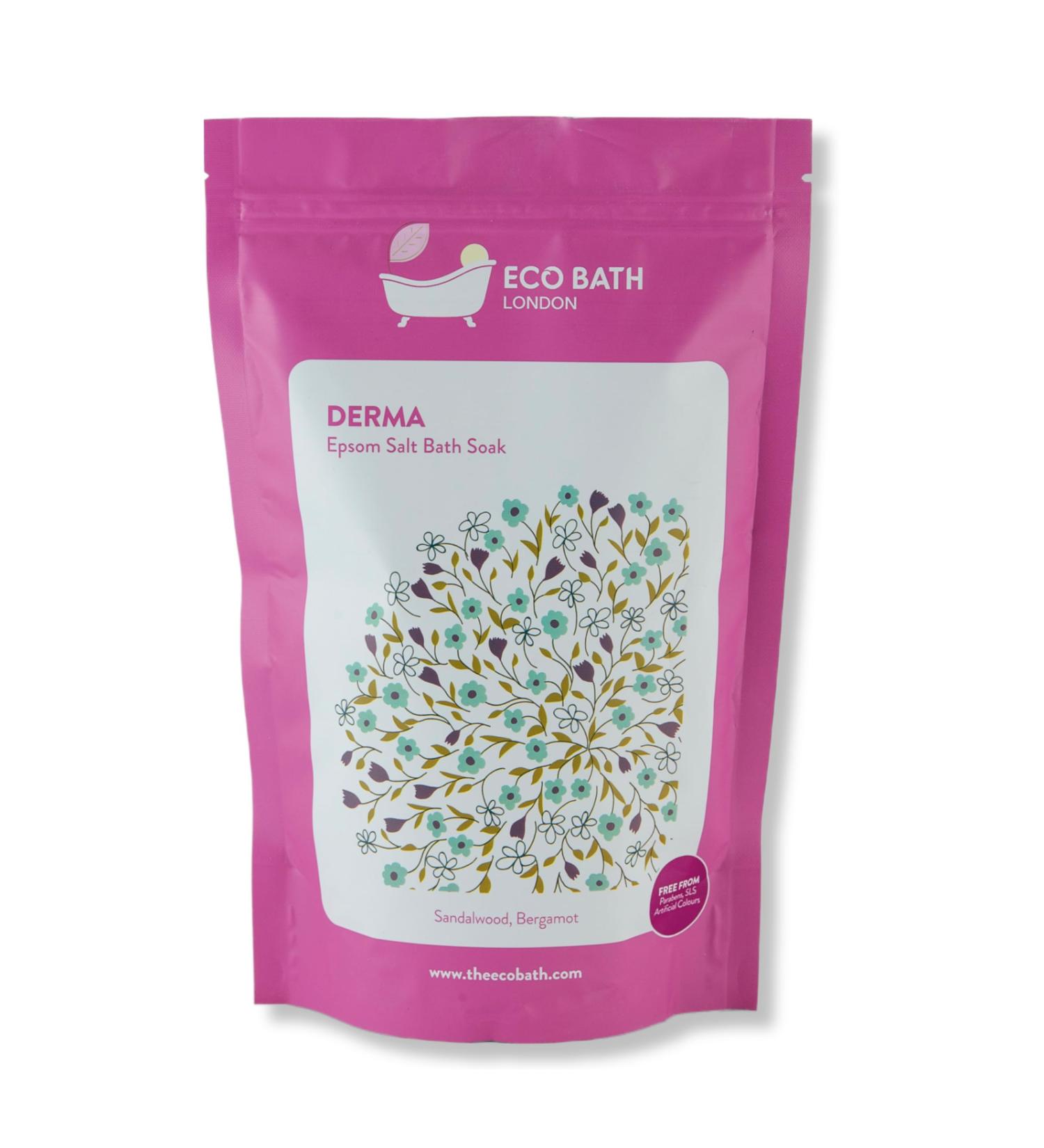 Eco Bath London Derma Bittersalz 500g - Sandalwood & Bergamot Magnesium Bath Salt for Post-Workout Relaxation - Buy Online on SooperMarket.com