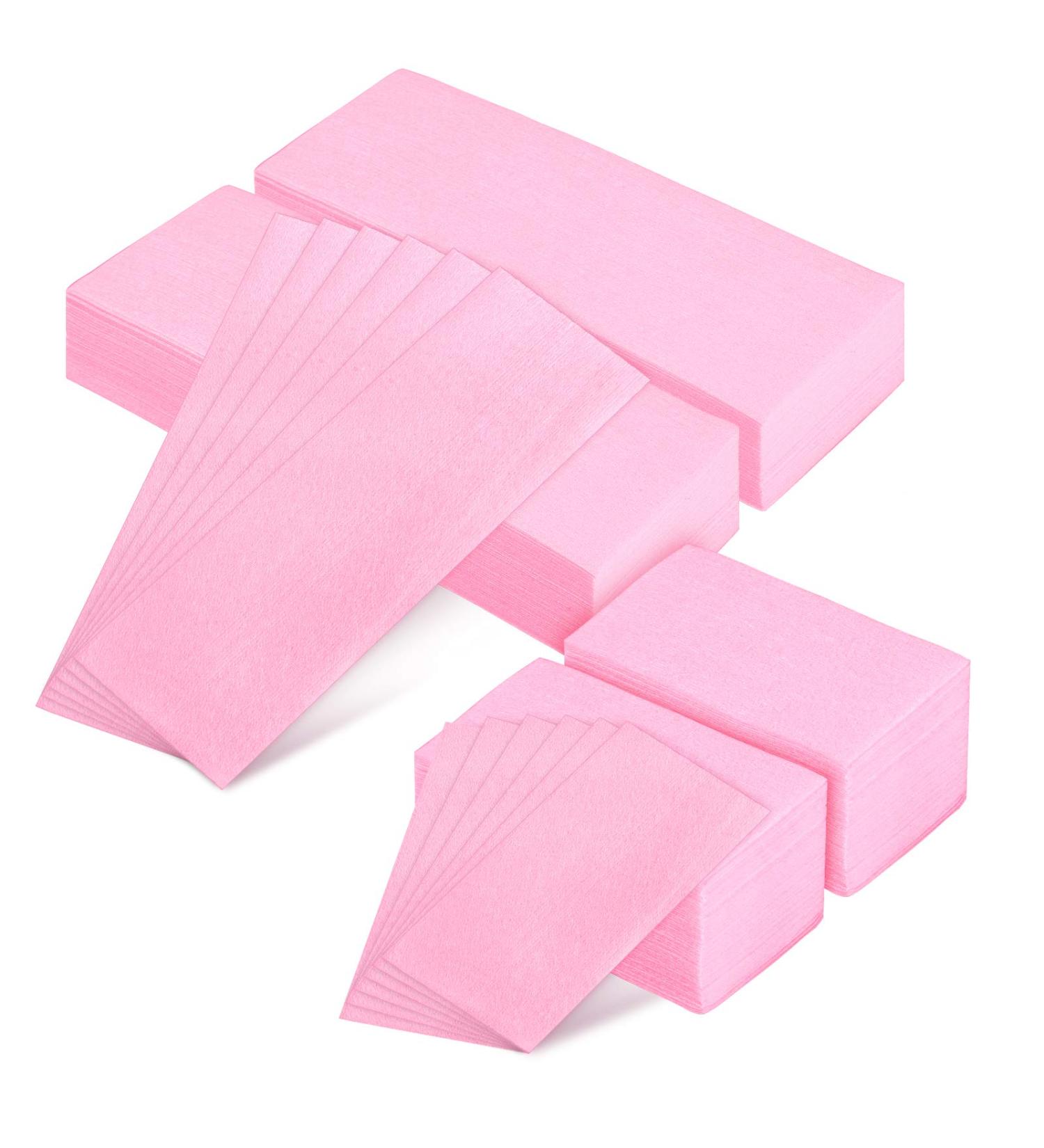 Whaline 400 Pink Non-Woven Wax Strips for Body & Facial Hair Removal - Men & Women - Arms, Legs, Underarm, Eyebrow, Bikini - Small & Large Sizes - (No Wax Included) - Buy Online on SooperMarket.com
